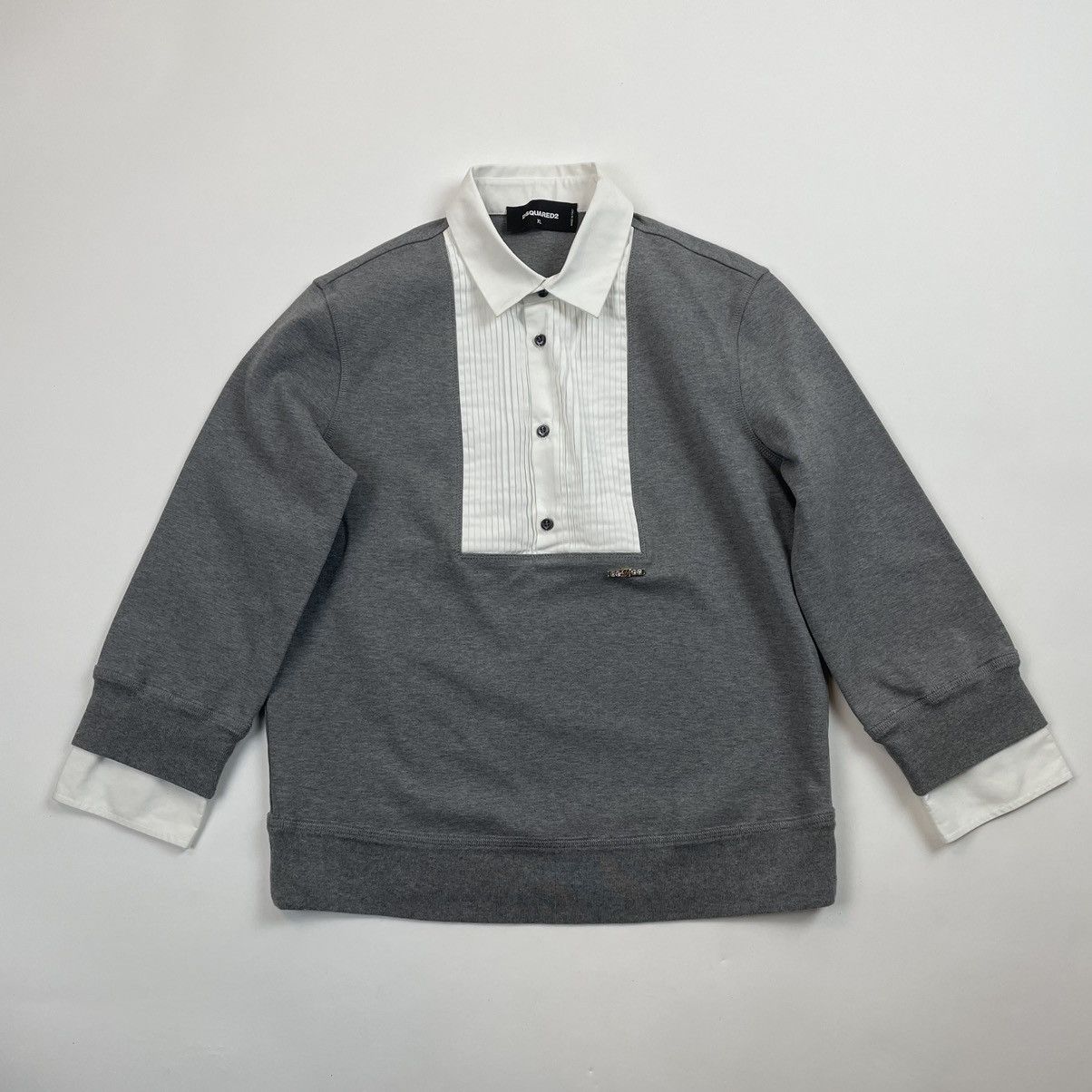 image of Dsquared2 Jogger Shirt Blouse in Grey, Women's (Size Small)