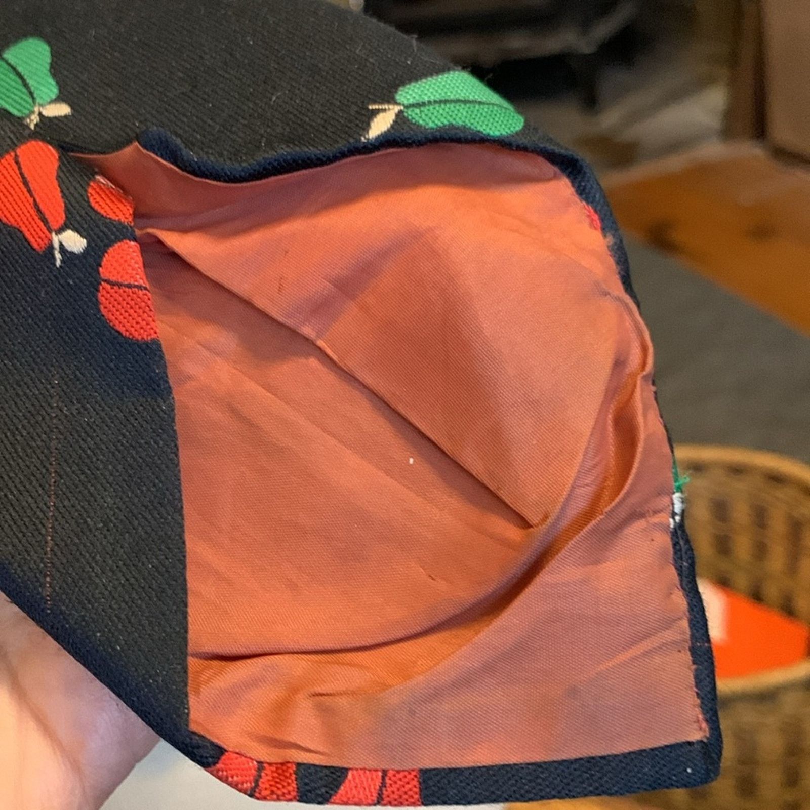 YSL Yves St Laurent 70's-80’s graphic pears super wide tie