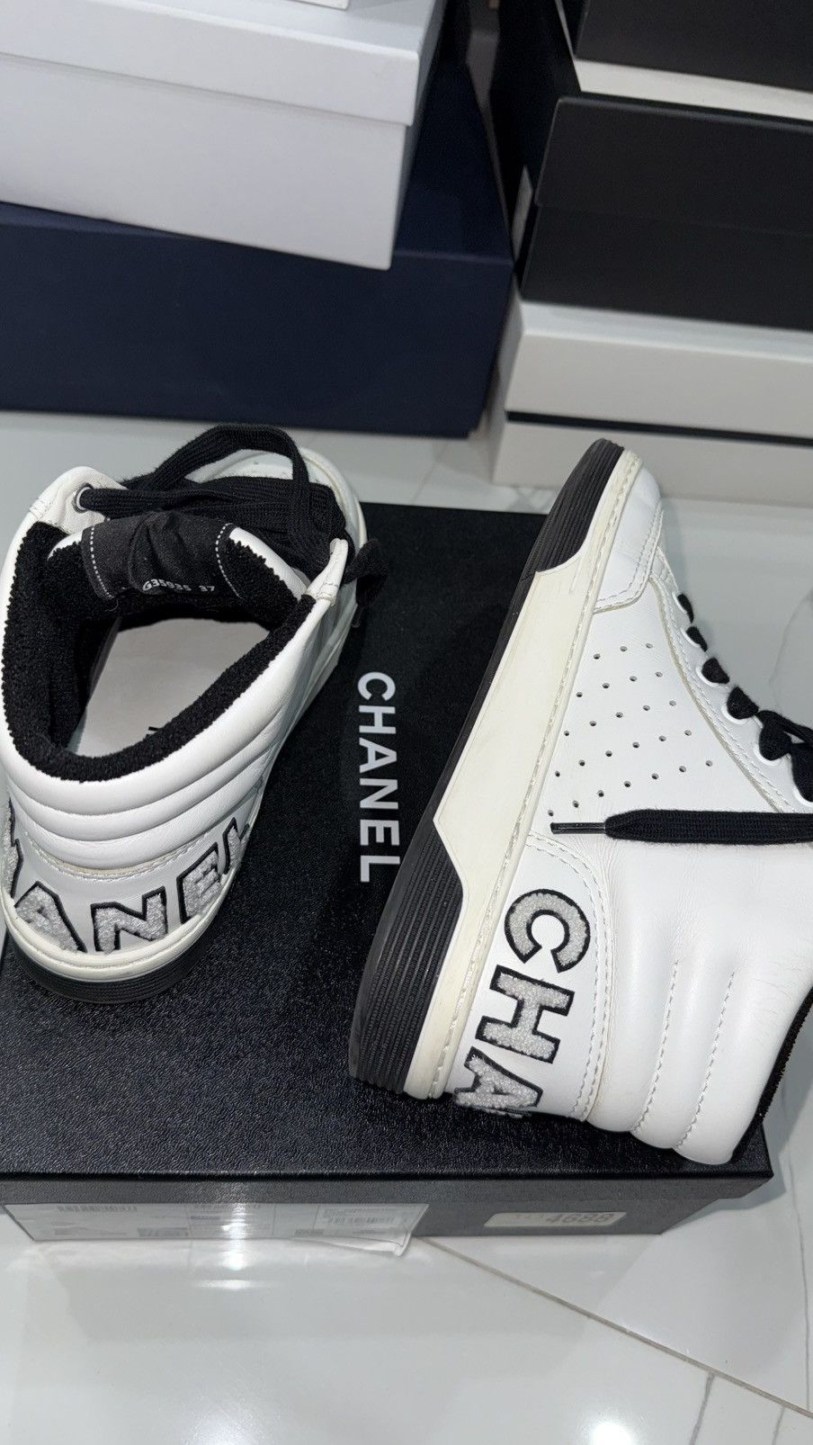 Chanel Chanel High Top Trainers Size US 7 / IT 37 - 1 Thumbnail