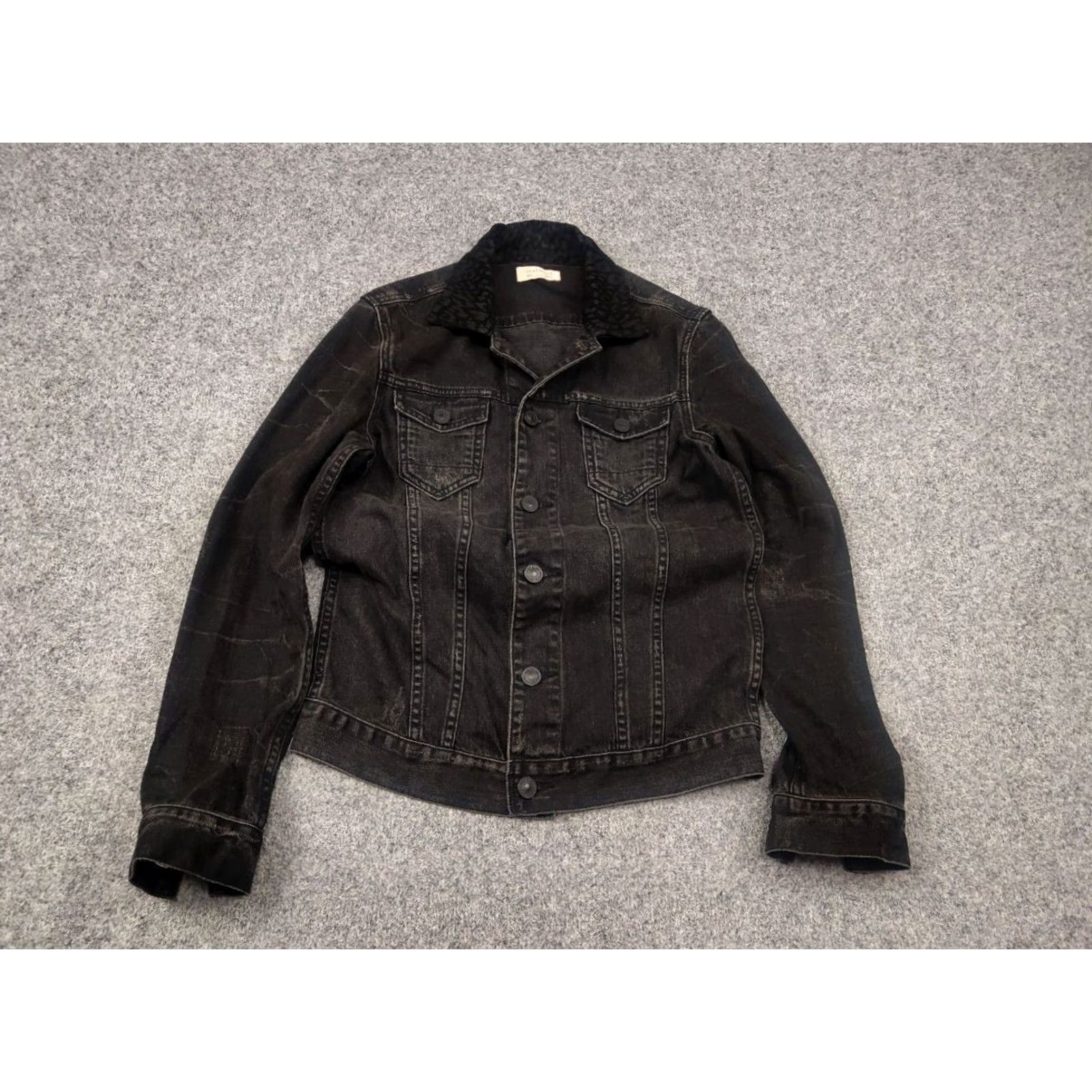 Allsaints VINTAGE Allsaints donlington Distressed Denim Jacket Washed Black Size US S / EU 44-46 / 1 - 3 Thumbnail