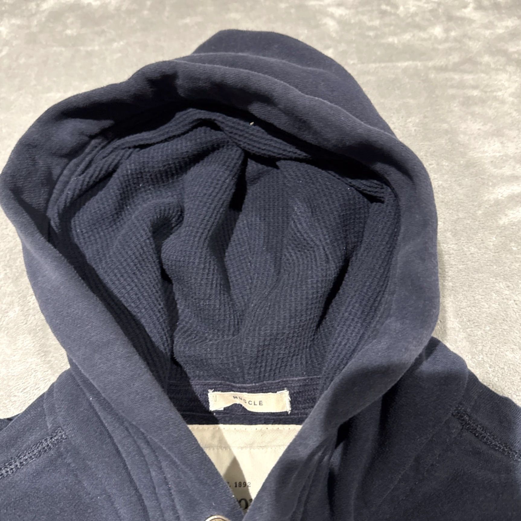 Abercrombie & Fitch Abercrombie & Fitch Sweatshirt Hoodie Mens Large Blue Button Up Cardigan Hooded Muscle Heavy Logo Size US L / EU 52-54 / 3 - 5 Thumbnail