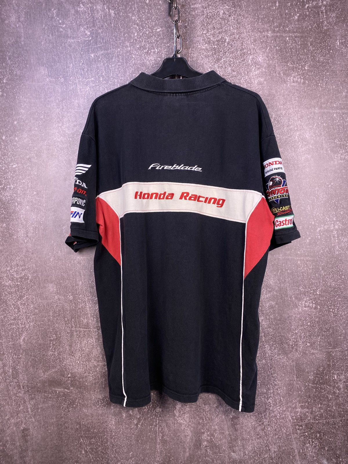 Honda × Japanese Brand × Vintage Vintage y2k 90s Honda Racing polo shirt Size US XL / EU 56 / 4 - 2 Thumbnail