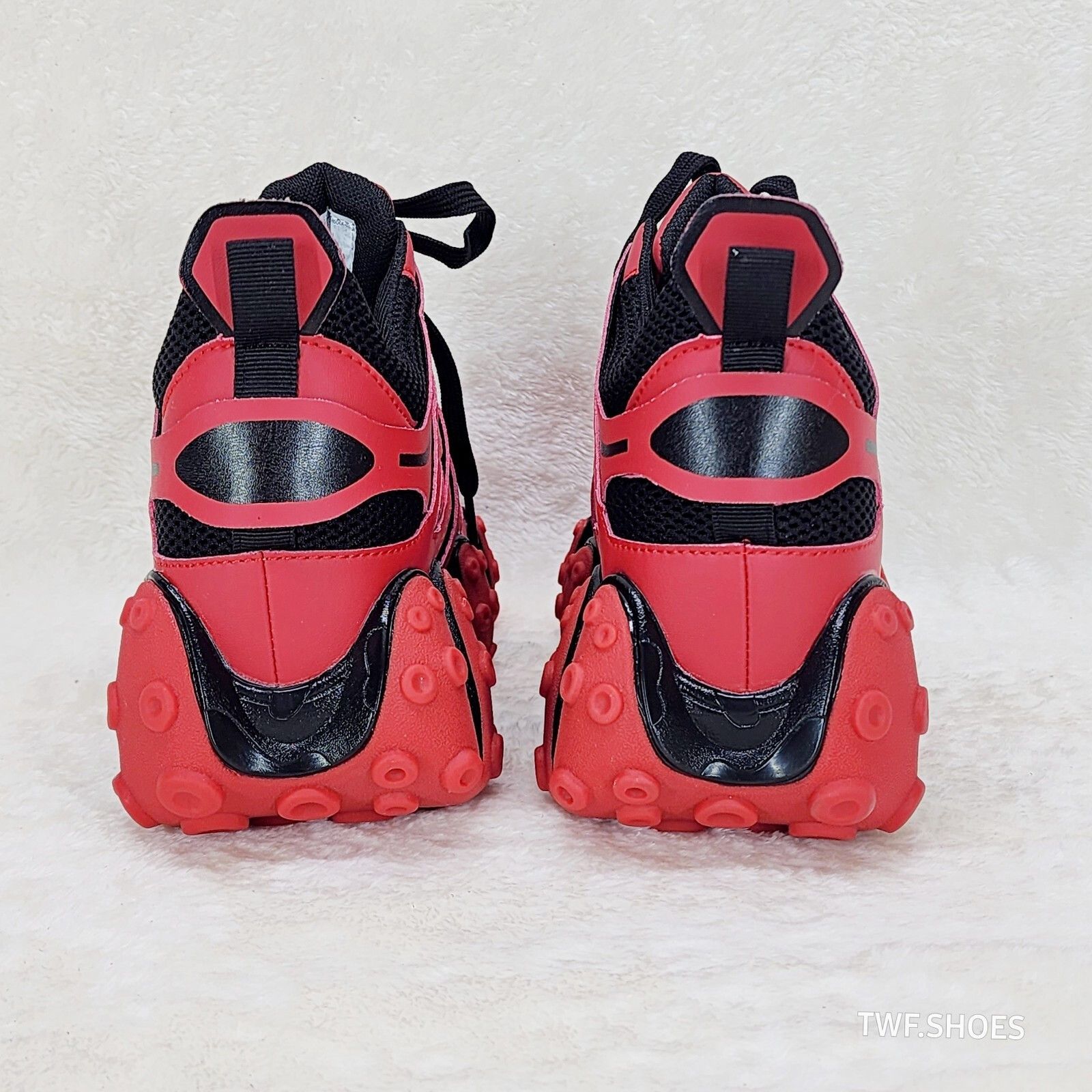 Other Anthony Wang Alien Black & Red Hidden Wedge Platform Sneaker Size US 10 / IT 40 - 4 Thumbnail