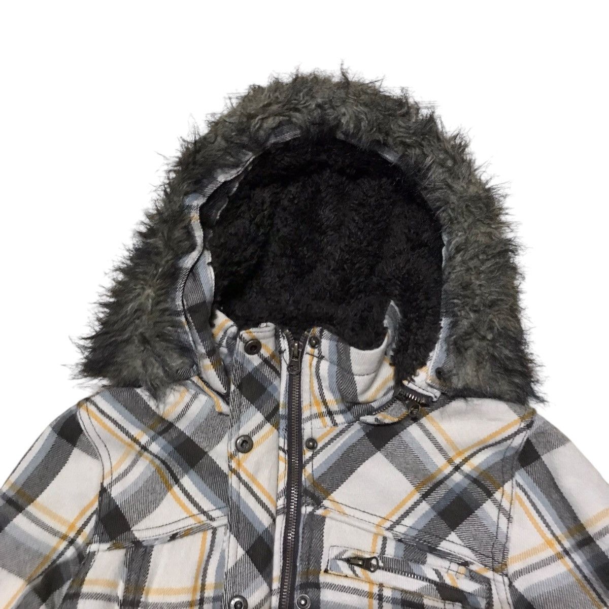 If Six Was Nine × Japanese Brand × KMRii LGB IF SIX WAS NINE STYLE SURF ROCK FAUX FUR TACTICAL JACKET Size US XS / EU 42 / 0 - 6 Thumbnail