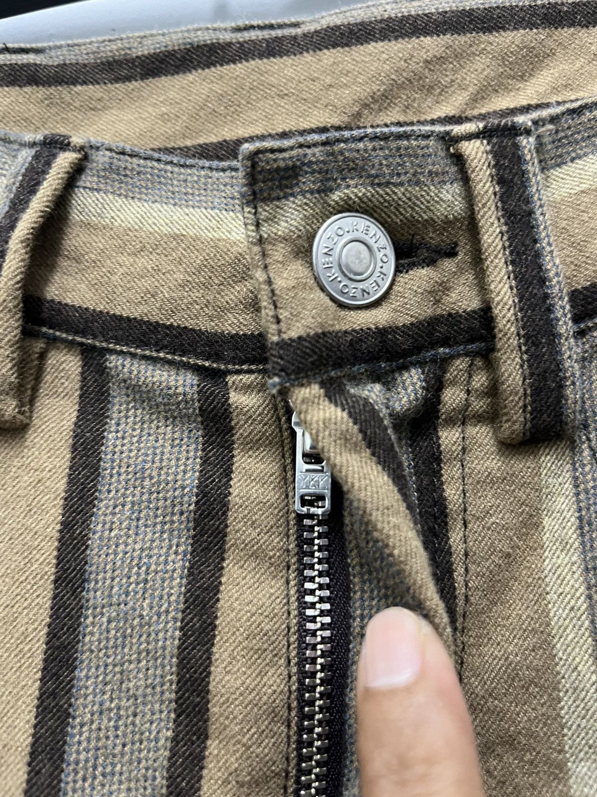 Kenzo Vintage Kenzo Homme Striped Wool Pants Size US 32 / EU 48 - 6 Thumbnail