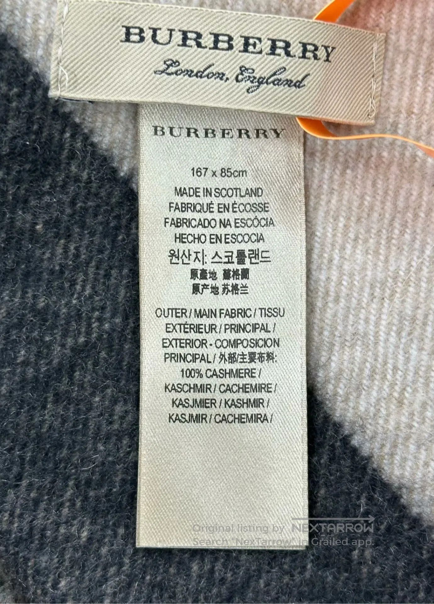 Burberry Burberry size F Khaki Classic Plaid Cashmere Triangular Sh Size S / US 4 / IT 40 - 4 Thumbnail