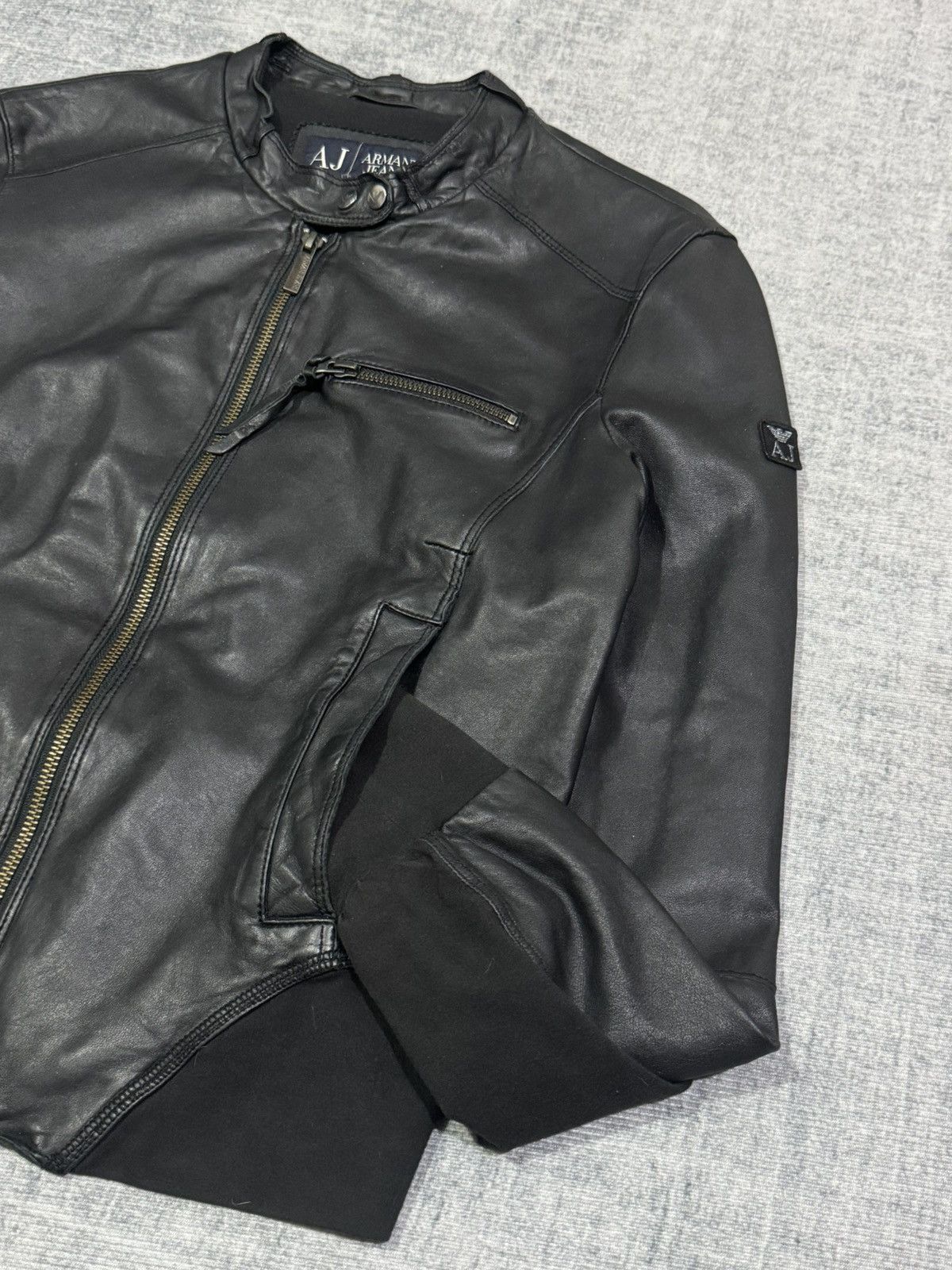 Emporio Armani Armani Jeans - Sheepskin Leather Jacket Size M / US 6-8 / IT 42-44 - 6 Thumbnail