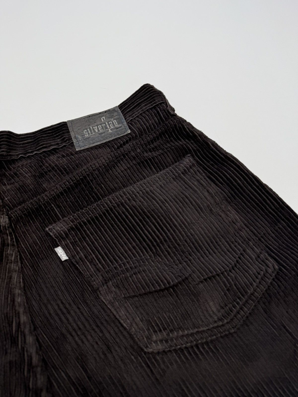 Levi's Vintage 90s Silvertab Straight Loose Black Corduroy Size US 34 / EU 50 - 3 Thumbnail