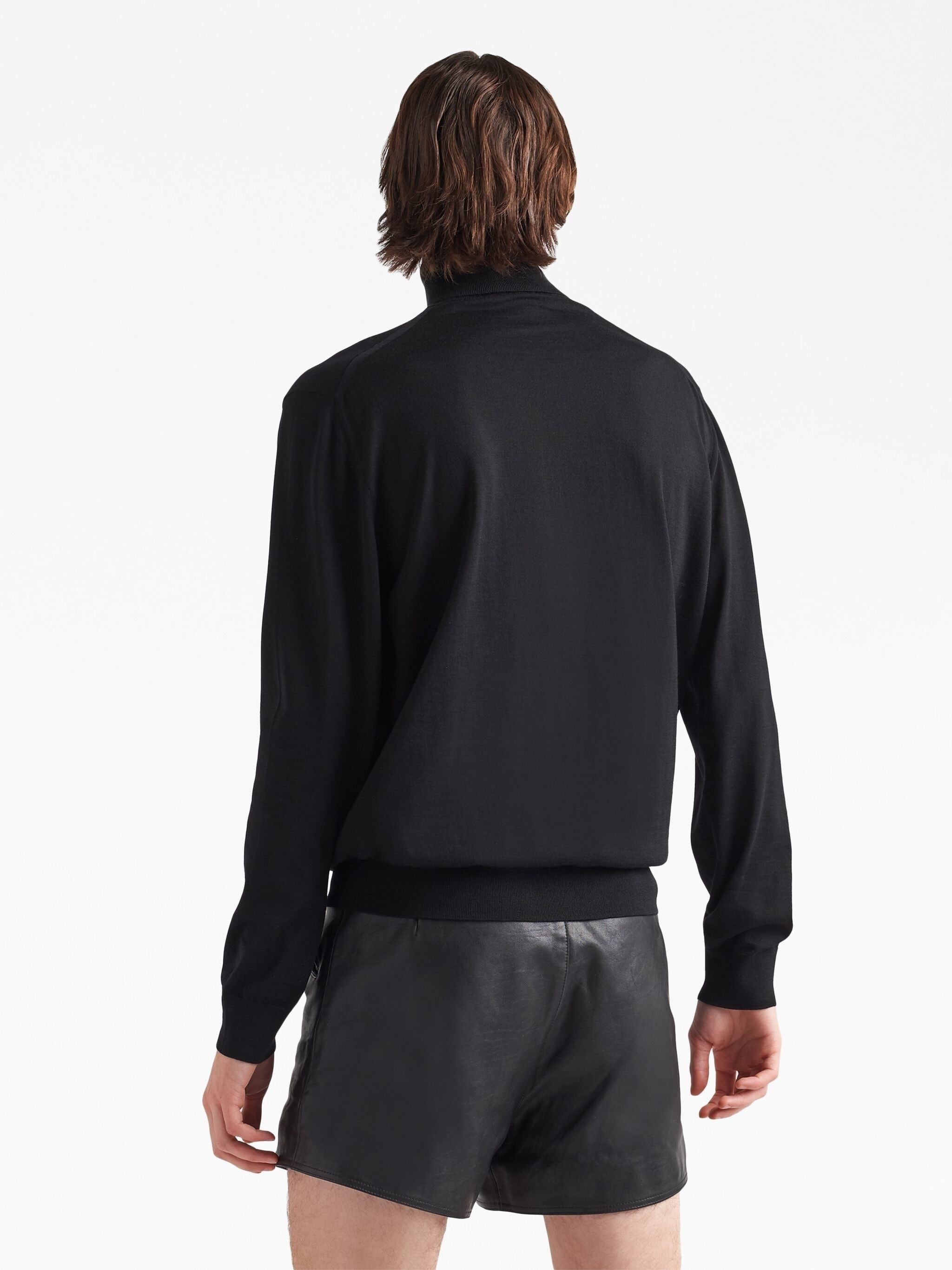Prada o1bcso1str1025 Superfine Wool Sweater in Black Size US M / EU 48-50 / 2 - 3 Thumbnail