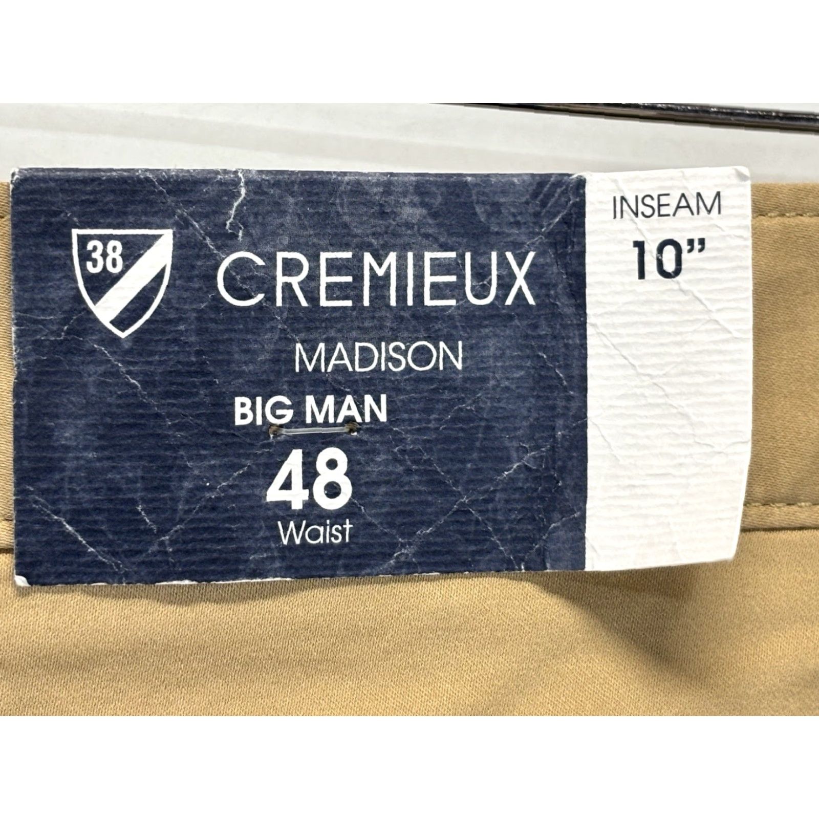 Cremieux Daniel Cremieux Chino Shorts Mens Big & Tall 48x9.5 Tan Cotton Flat Front 9.5" Inseam Waist 48 Vintage: No Size US 32 / EU 48 - 3 Thumbnail