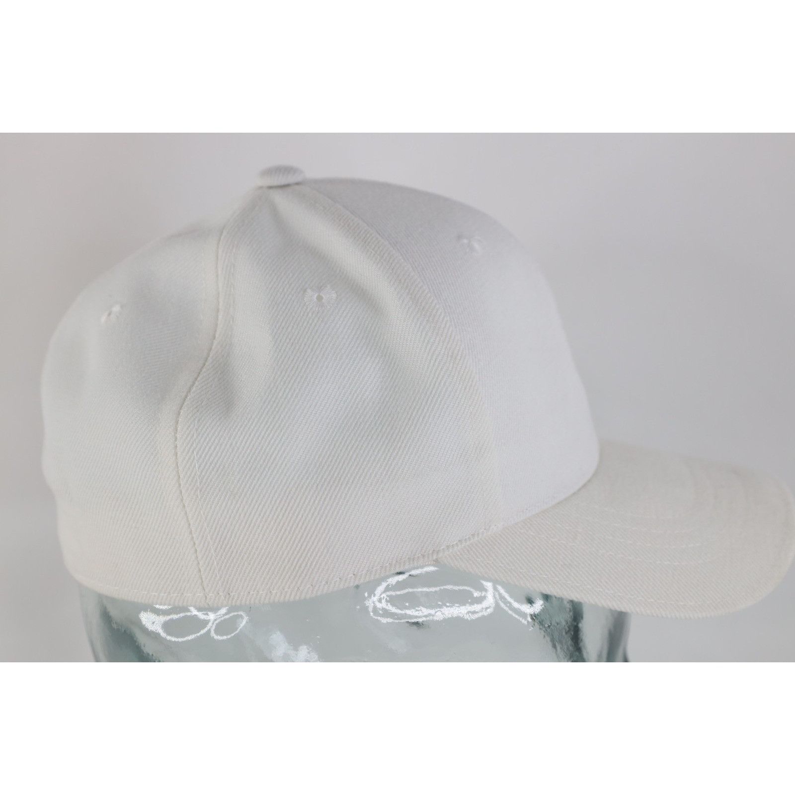 Vintage Vintage 90s Streetwear Blank Wool Blend Fitted Hat Cap White Size ONE SIZE - 5 Thumbnail