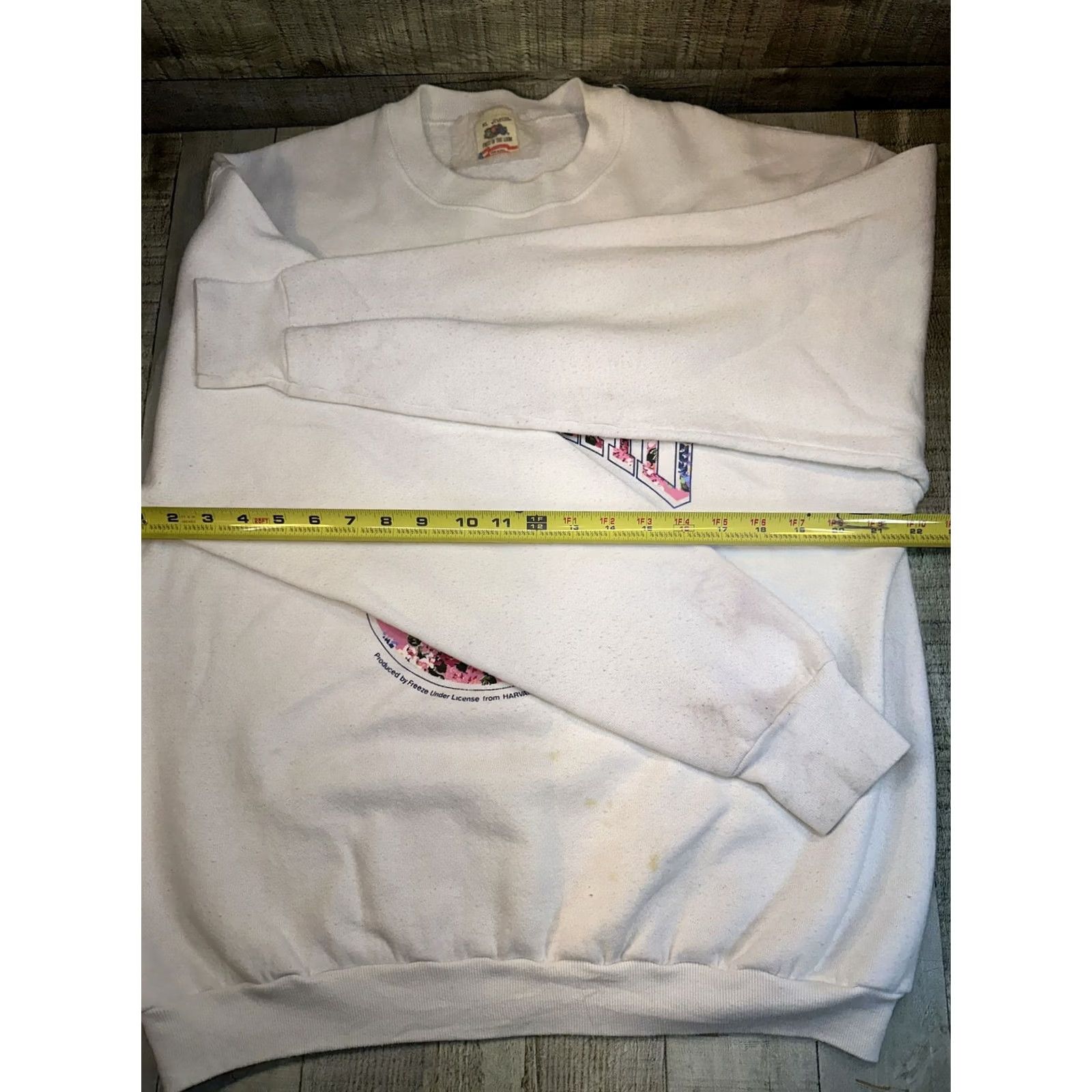 Fruit Of The Loom VINTAGE Harvard University Ivy League Fruit of the Loom Crewneck Sweatshirt XL White Mens Size US XL / EU 56 / 4 - 6 Thumbnail