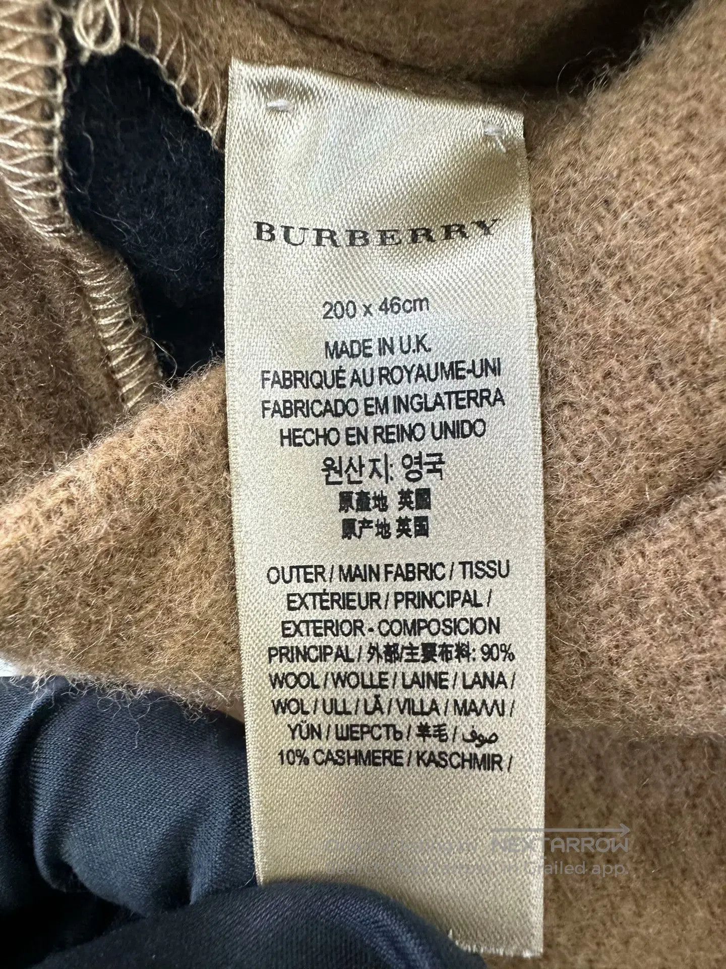 Burberry Burberry size F Khaki Classic Back Logo Wool Shawl| Size XS / US 0-2 / IT 36-38 - 4 Thumbnail
