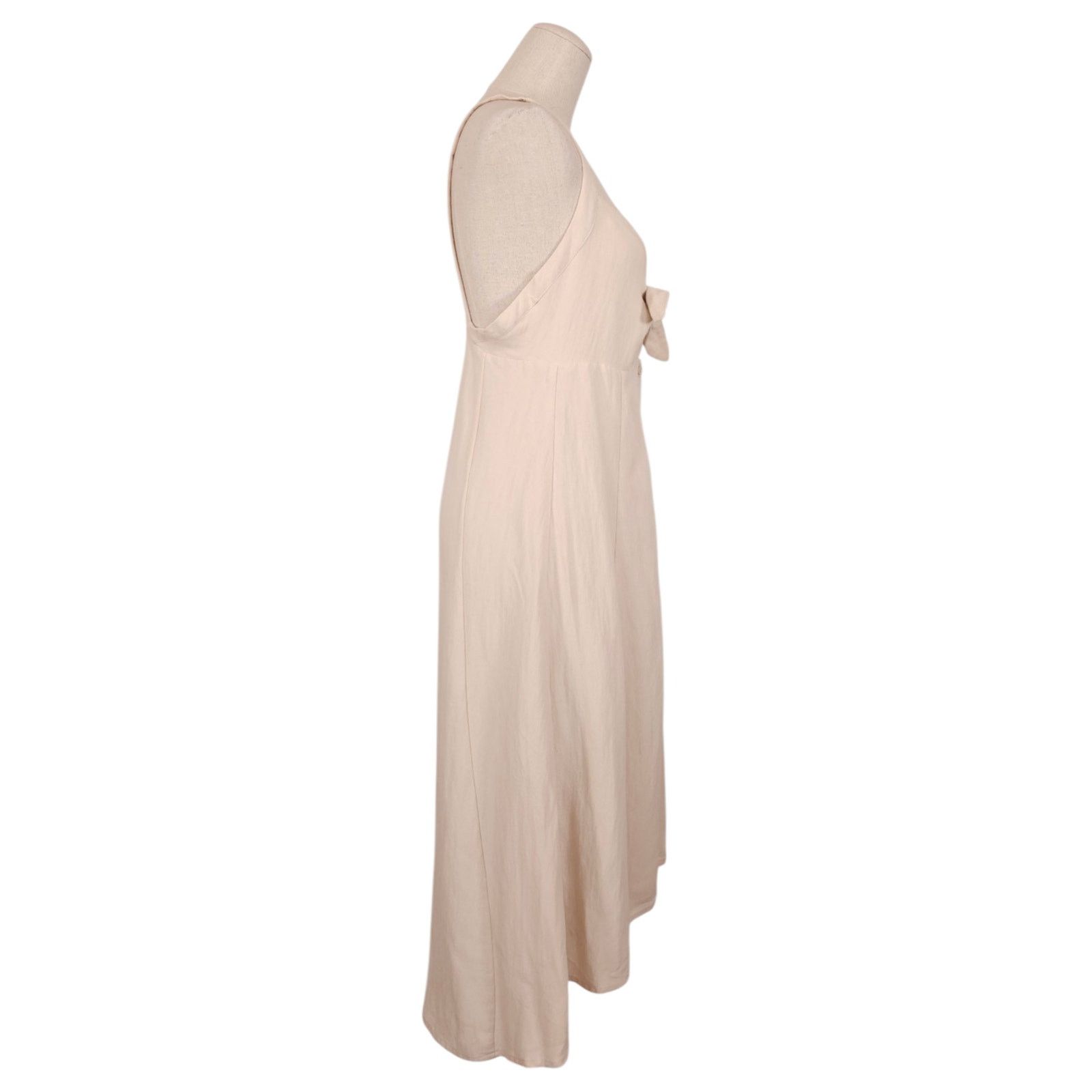 ASTR The Label ASTR The Label Tie Front Midi Dress Natural Sz Medium Size M / US 6-8 / IT 42-44 - 4 Thumbnail