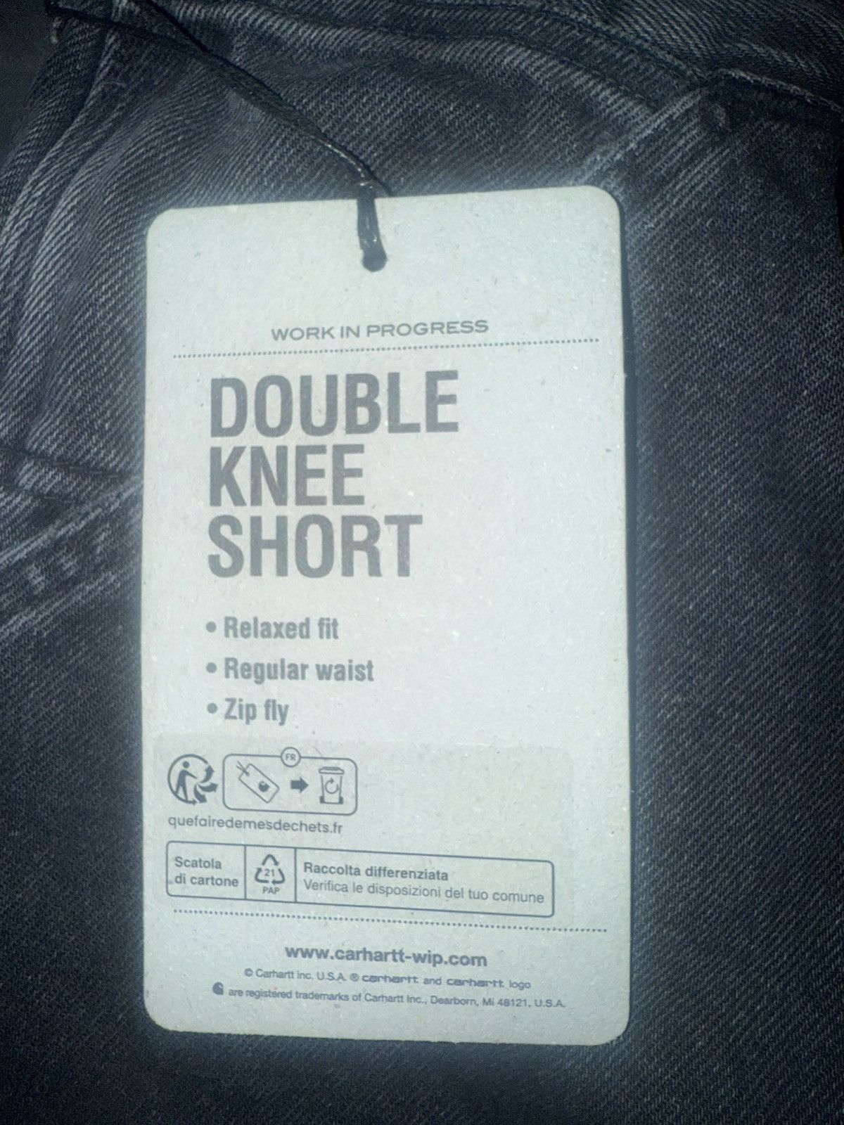 Carhartt Carhartt WIP Double Knee Shorts size 38 stone washed NEW Size US 38 / EU 54 - 2 Thumbnail