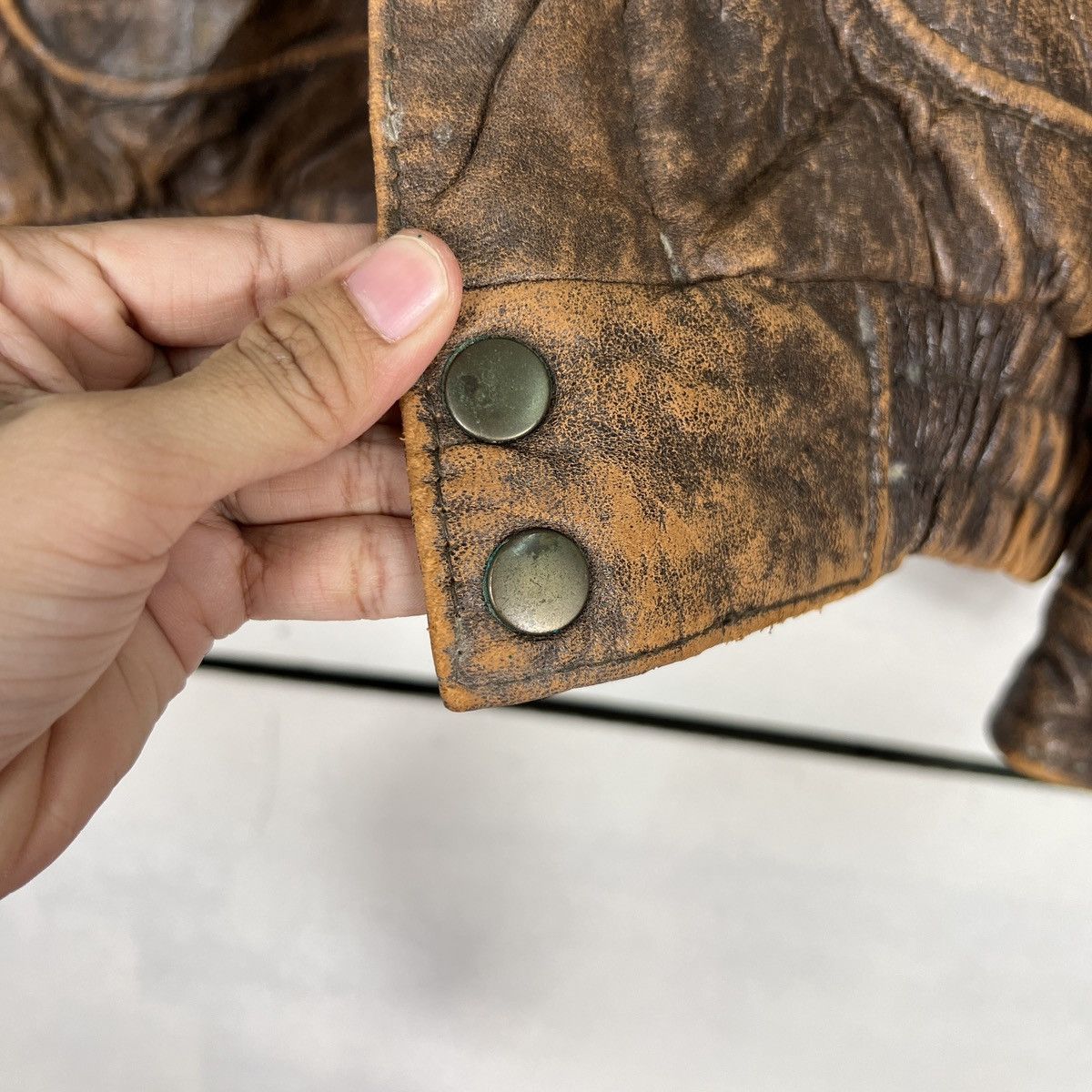 Japanese Brand 🔥 TRUE VINTAGE K&A LEATHER BOMBER JACKET Size US L / EU 52-54 / 3 - 14 Thumbnail