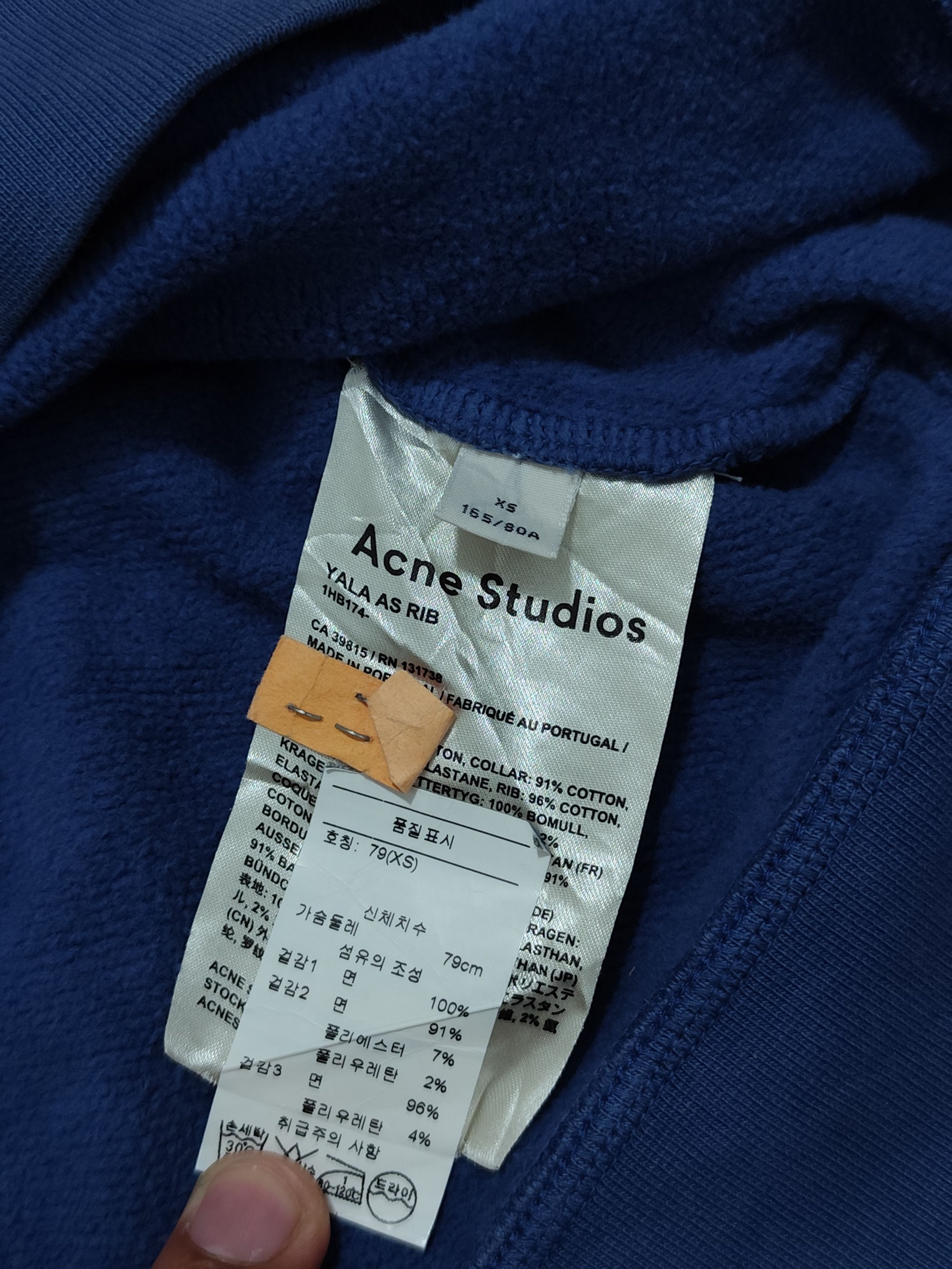 Acne studios yala as rib hoodie oversized
