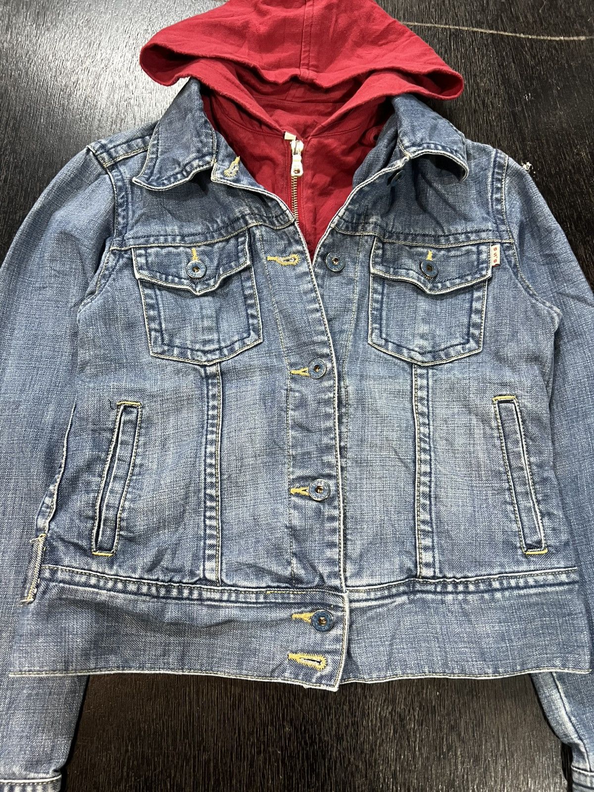 Japanese Brand BSB Japanese Koi Fish Embroidered Denim Jacket Size US S / EU 44-46 / 1 - 3 Thumbnail