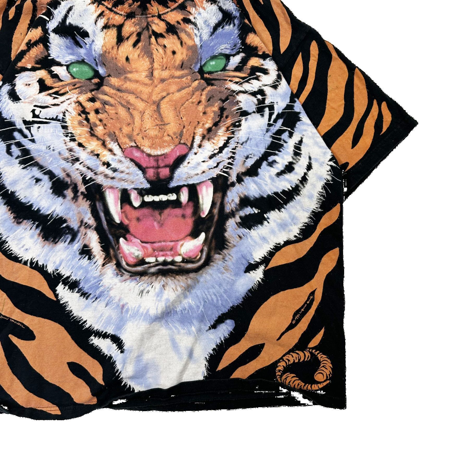 Vintage Vintage Liquid Blue White Label All Over Print Tiger Graphic Size US XL / EU 56 / 4 - 3 Thumbnail