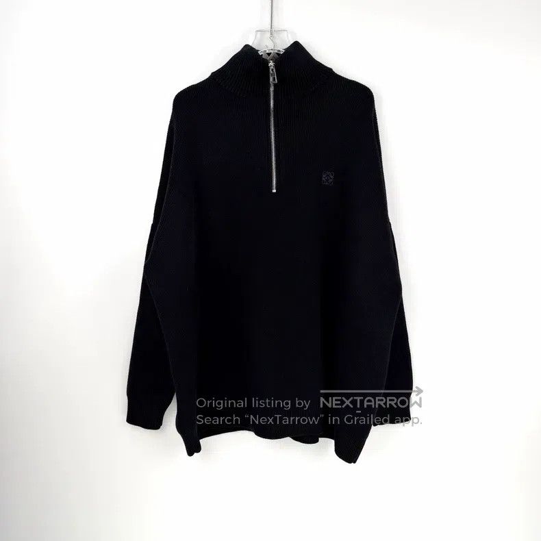 Loewe Loewe Black embroidered logo wool sweater Size L / US 10 / IT 46 - 3 Thumbnail