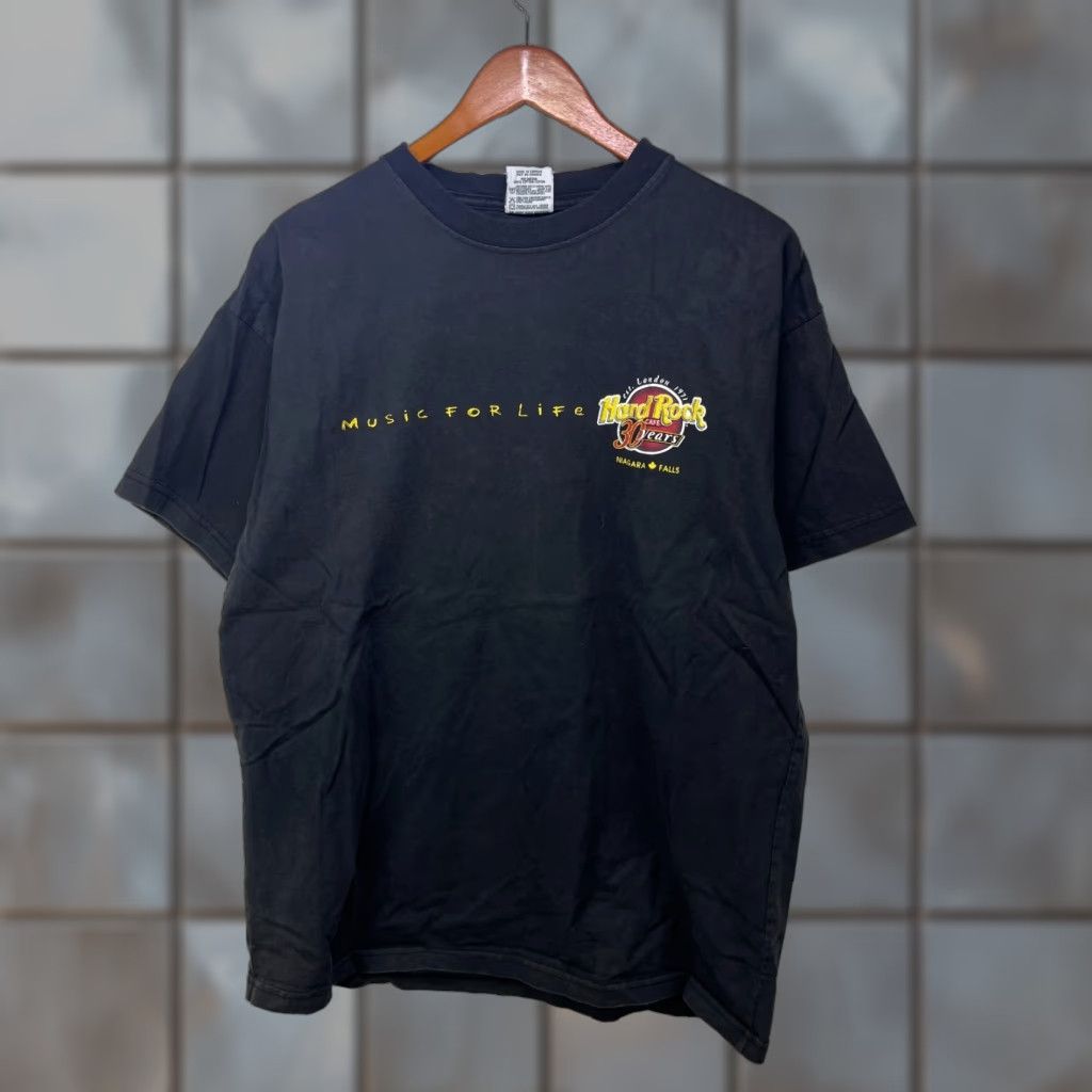 Hard Rock Cafe VINTAGE Hard Rock Cafe Niagara Falls Sun Faded T Shirt XL Men Black Cotton Knit 90s Rock Movie Theme Short Sleeve Crew Neck Size US XL / EU 56 / 4 - 1 Thumbnail