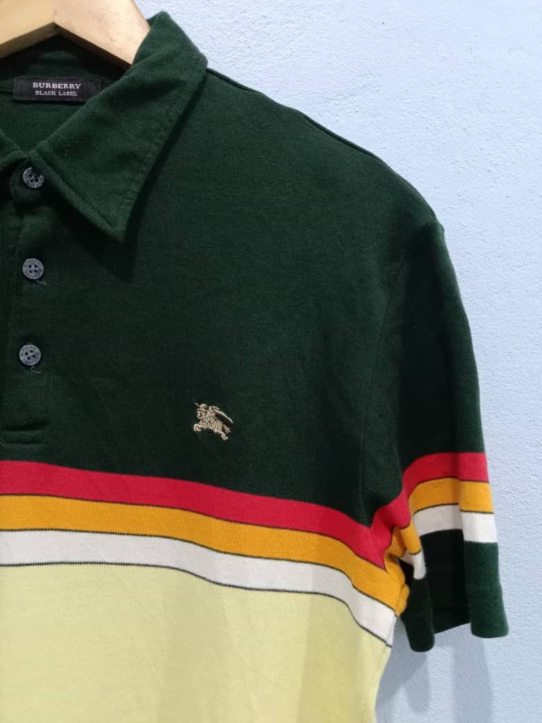 Burberry RARE BURBERRY BLACK LABEL MULTICOLOR COLLAR STRIPES SHIRT Size US M / EU 48-50 / 2 - 9 Thumbnail