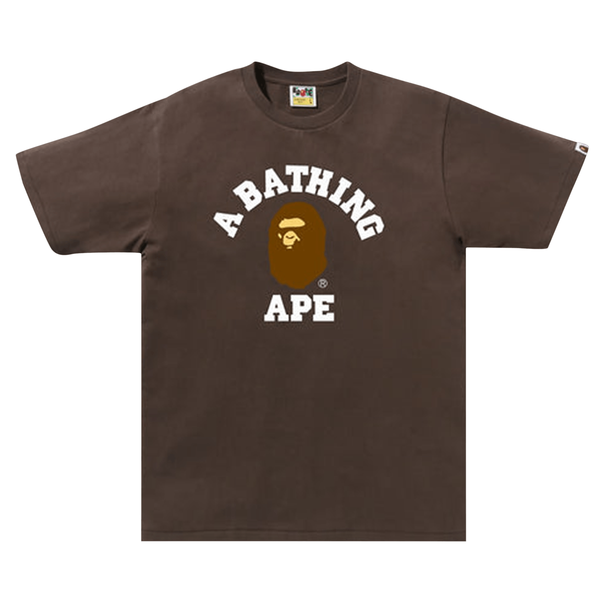 image of Bape College Tee Brown, Men's (Size Small)