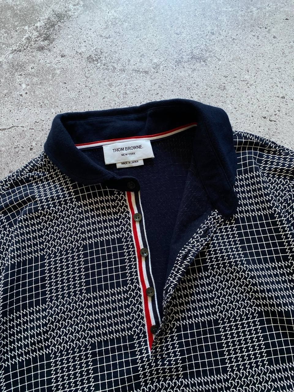 Thom Browne THOM BROWNE NAVY CAGED SHORT SLEEVE KNIT POLO T SHIRT Size US M / EU 48-50 / 2 - 5 Thumbnail