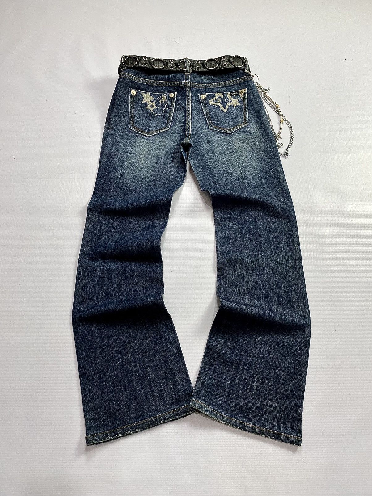 If Six Was Nine × Japanese Brand × Le Grande Bleu (L.G.B.) 2000s Only Jeans Washed Flare Pant Size US 30 / EU 46 - 2 Thumbnail