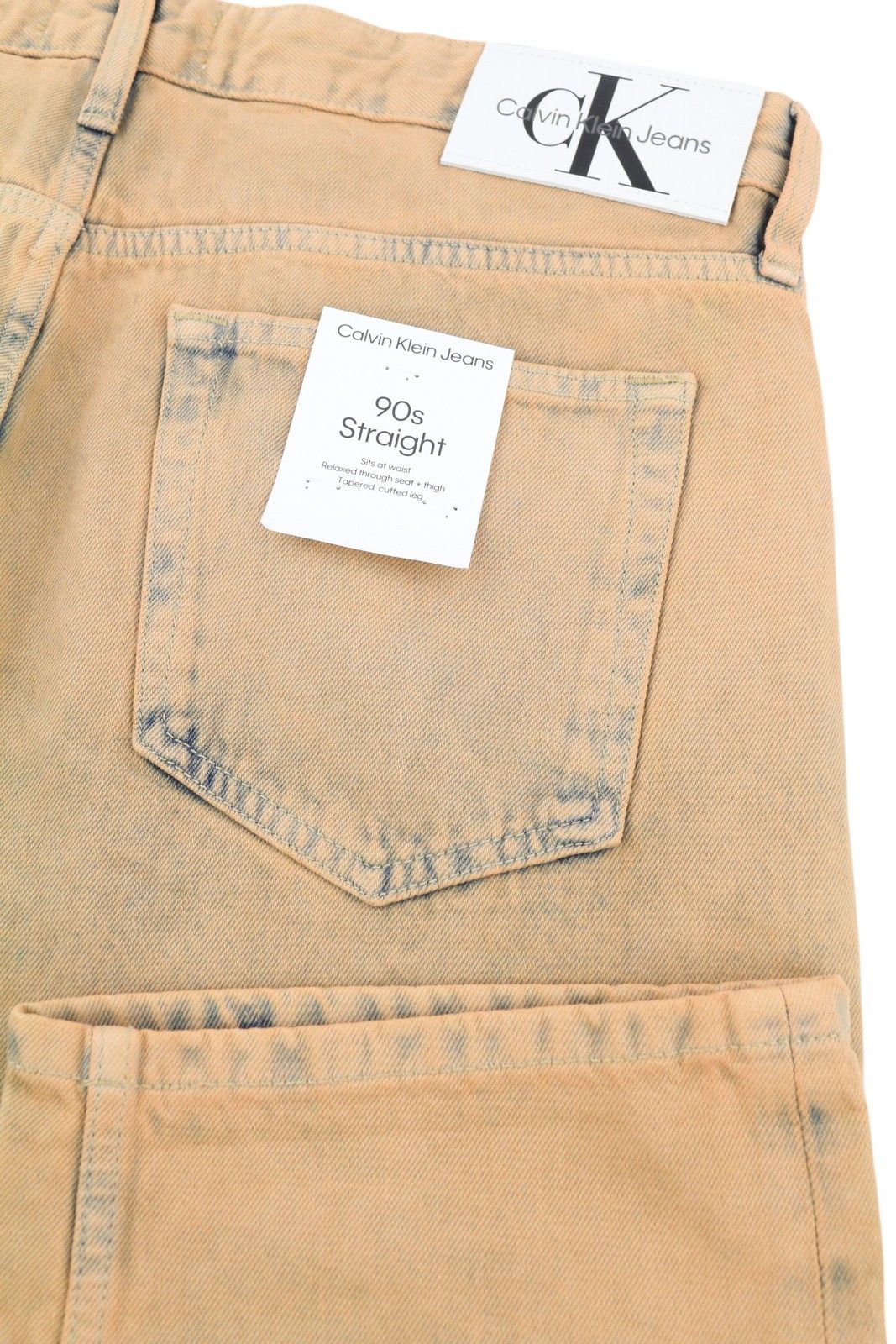 Calvin Klein 90S STRAIGHT W32 Faded Brown Zip Fly Logo Denim 85208 Size US 32 / EU 48 - 5 Thumbnail