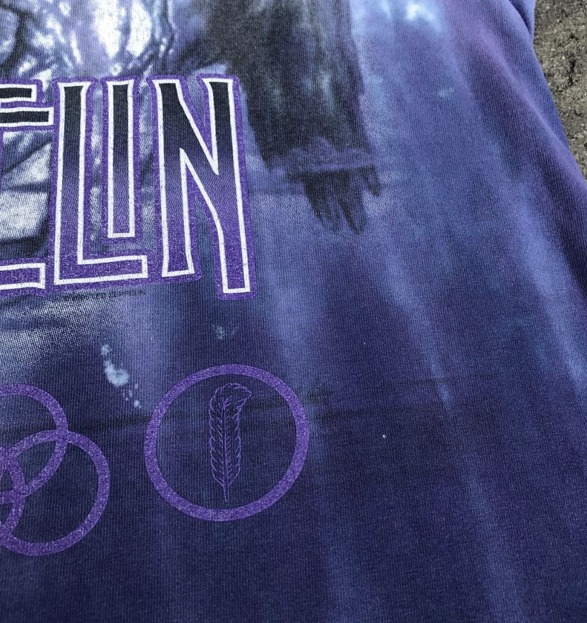 Band Tees × Led Zeppelin × Vintage Vintage 90s led zeppelin Tie Dye Promo Tee Shirt Size US M / EU 48-50 / 2 - 4 Thumbnail