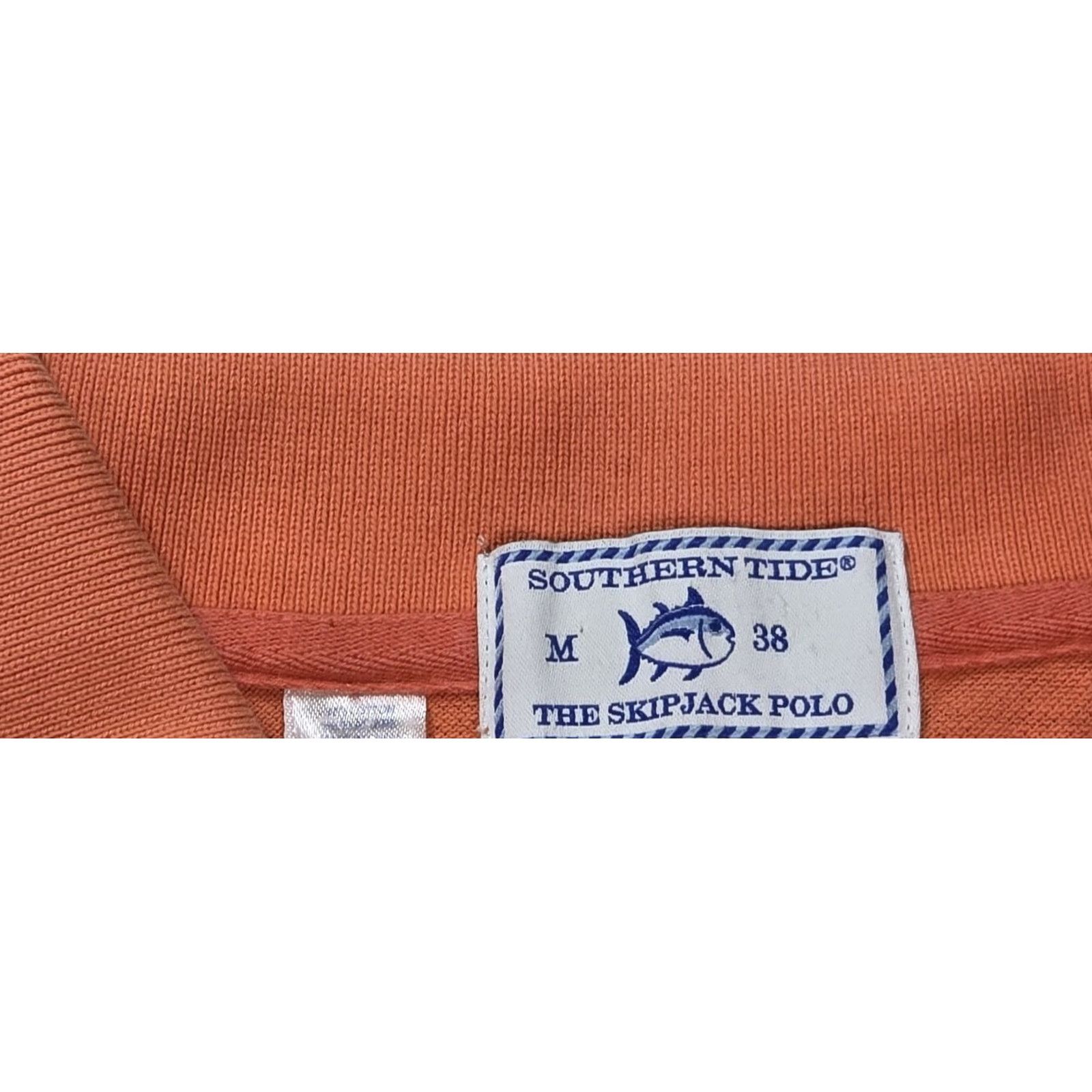 Southern Tide Southern Tide Polo Shirt M Orange Short Sleeve Mens Polo Cotton Whale Logo Size US M / EU 48-50 / 2 - 6 Thumbnail