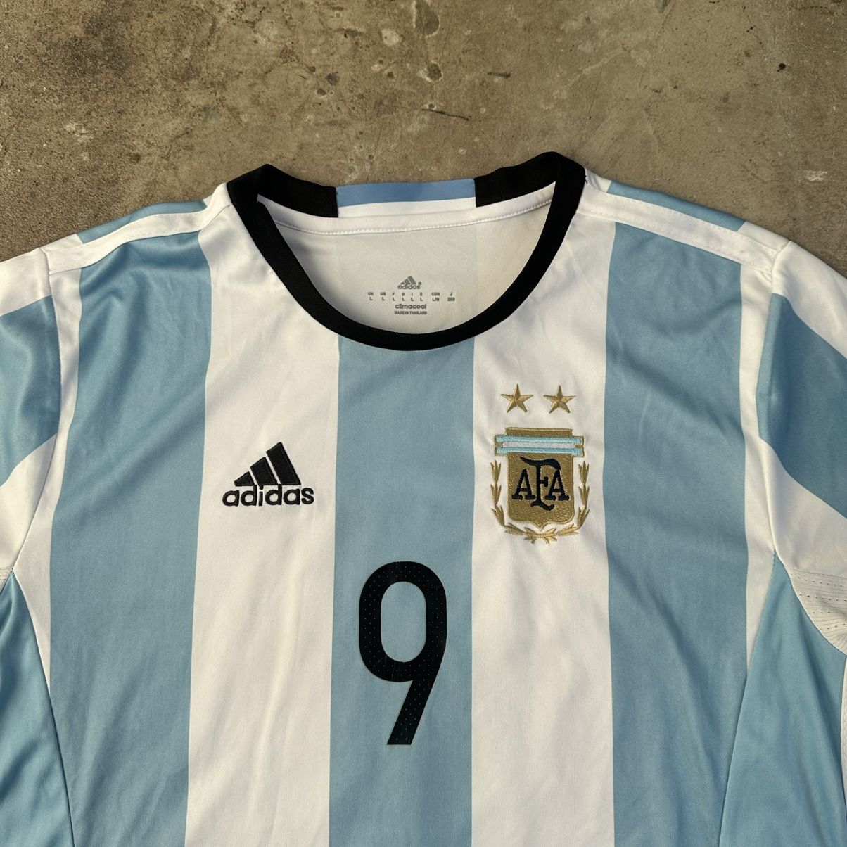 Adidas 2015 Argentina Higuain Away Football Kit Size L Size US L / EU 52-54 / 3 - 5 Thumbnail