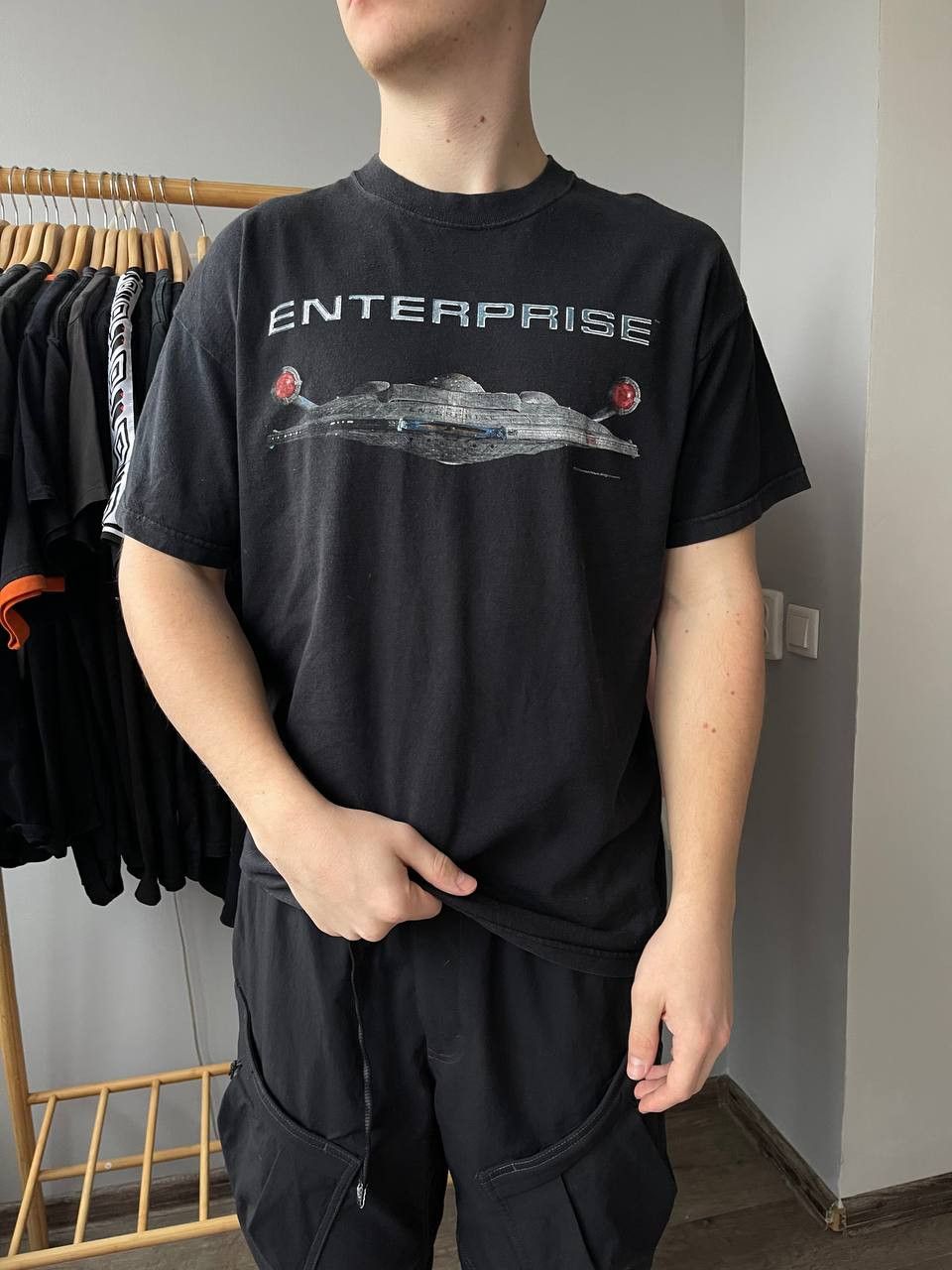 Fruit Of The Loom × Star Wars × Vintage RARE 2002 STAR WARS ENTERPRISE PARAMOUNT PICTURES TEE Size US L / EU 52-54 / 3 - 1 Thumbnail