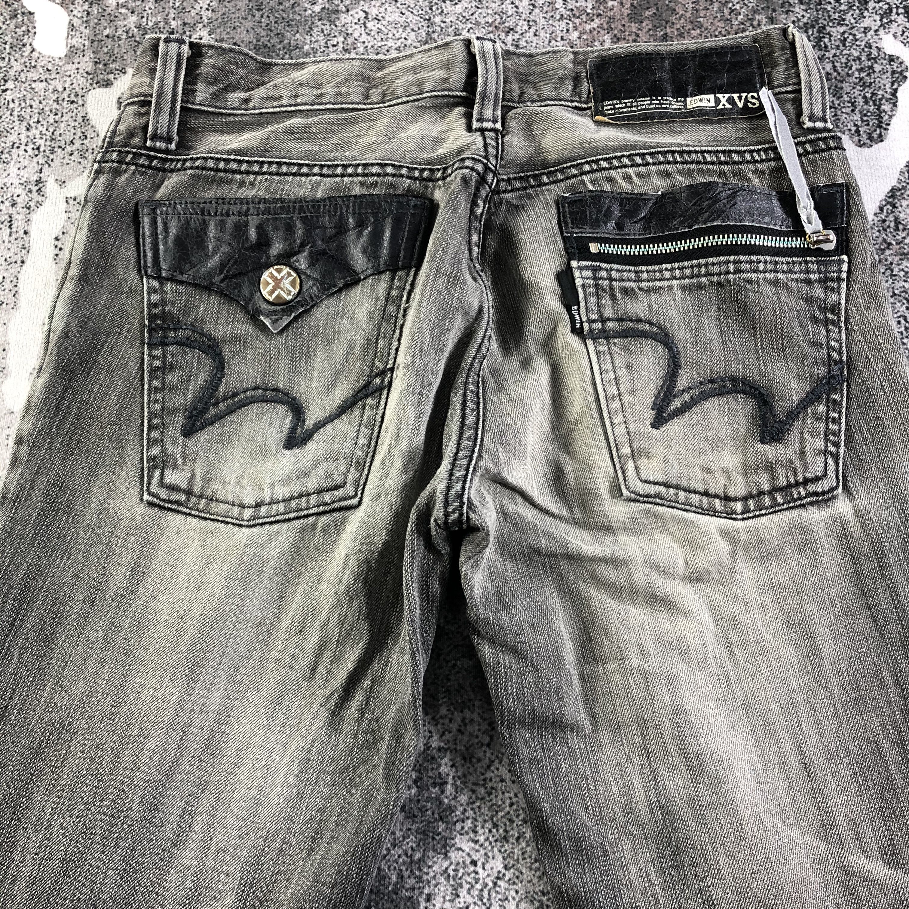 Edwin Edwin XV Jeans Faded Black Denim KJ2436 Size US 28 / EU 44 - 4 Thumbnail