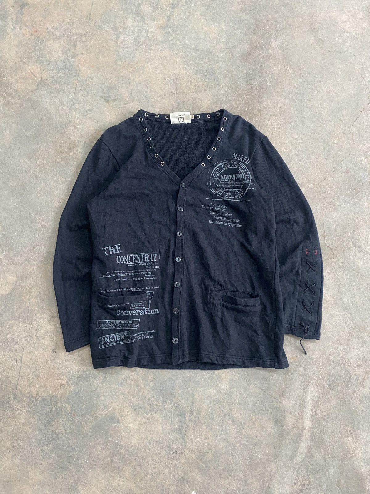 Hysteric Glamour × Japanese Brand × Le Grande Bleu (L.G.B.) 45 Cardigan Punk Grunge Lgb Style Bondage Gothic Size US M / EU 48-50 / 2 - 1 Thumbnail