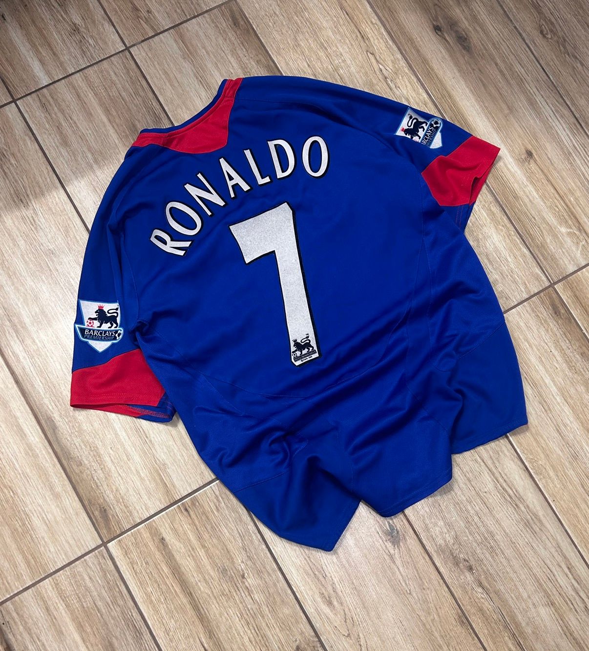 Pre-owned Manchester United X Nike 2005-2006 Vintage Cristiano Ronaldo 7 Nike Soccer Jersey In Blue