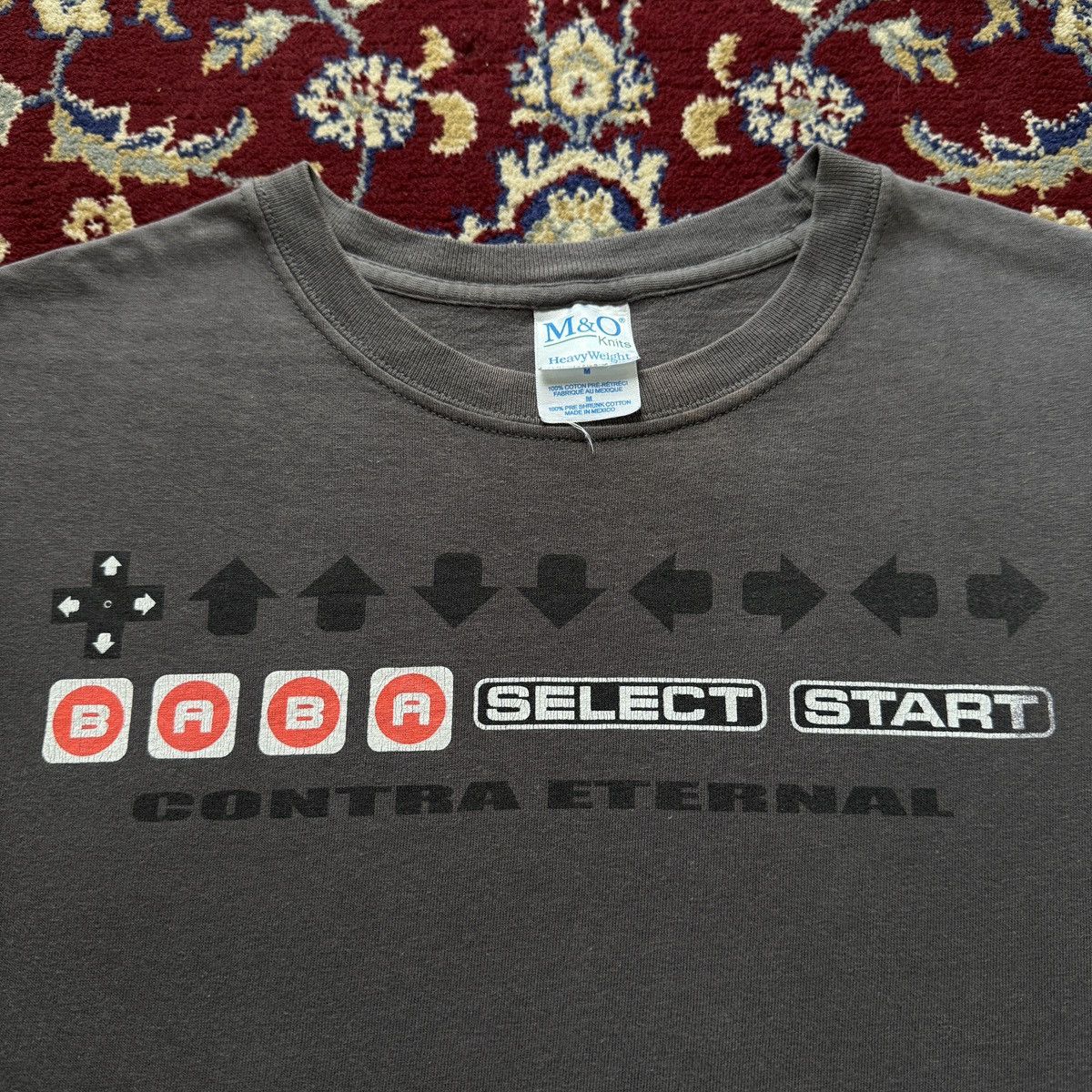 Playstation Vintage 2000s Contra Konami Cheat Code video game promo tee Size US M / EU 48-50 / 2 - 1 Thumbnail