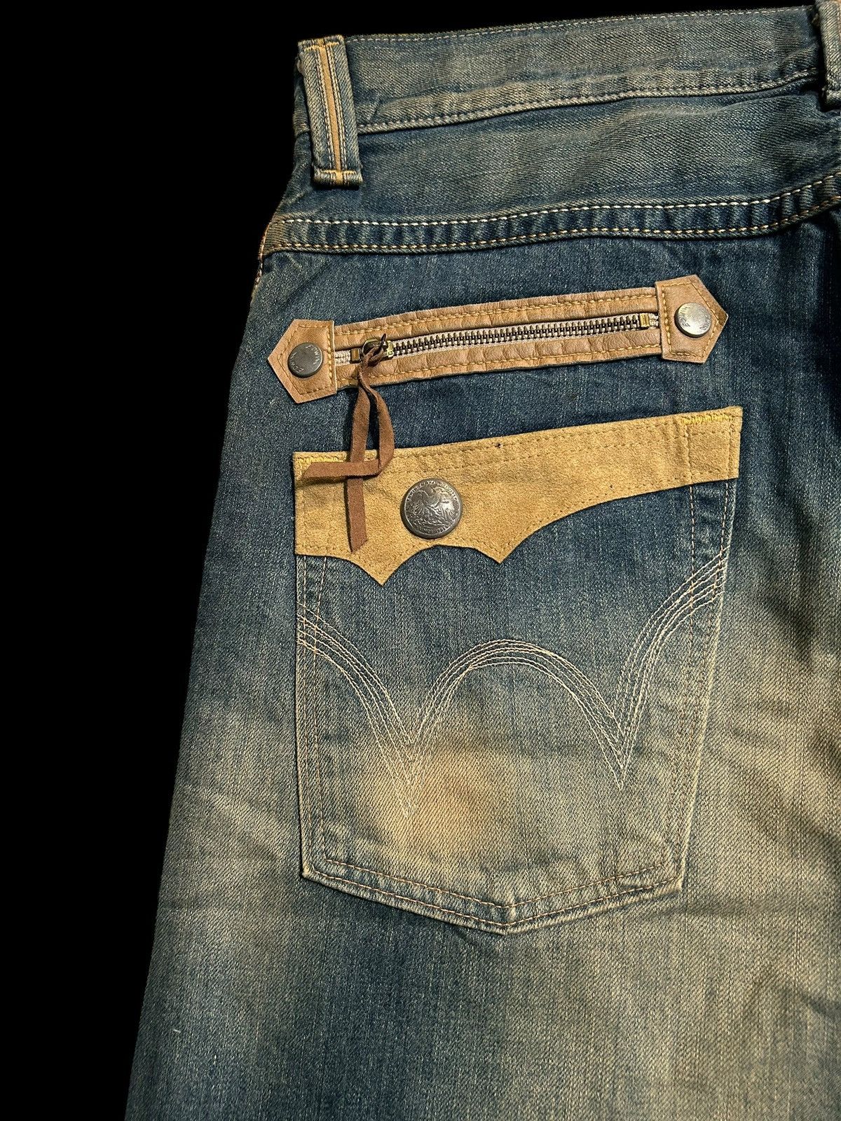 Japanese Brand × Kapital × Vintage Rusty Edwin Distressed Vintage Japanese Denim Jeans Size US 37 - 4 Thumbnail