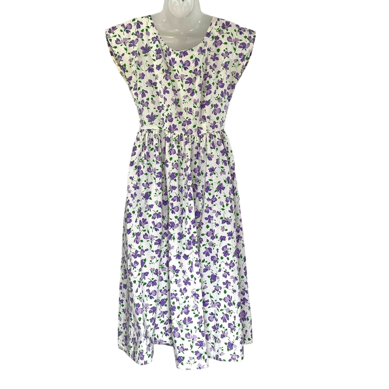 Vintage Vintage 80s Floral Midi Dress Bedford Fair Size S / US 4 / IT 40 - 11 Thumbnail