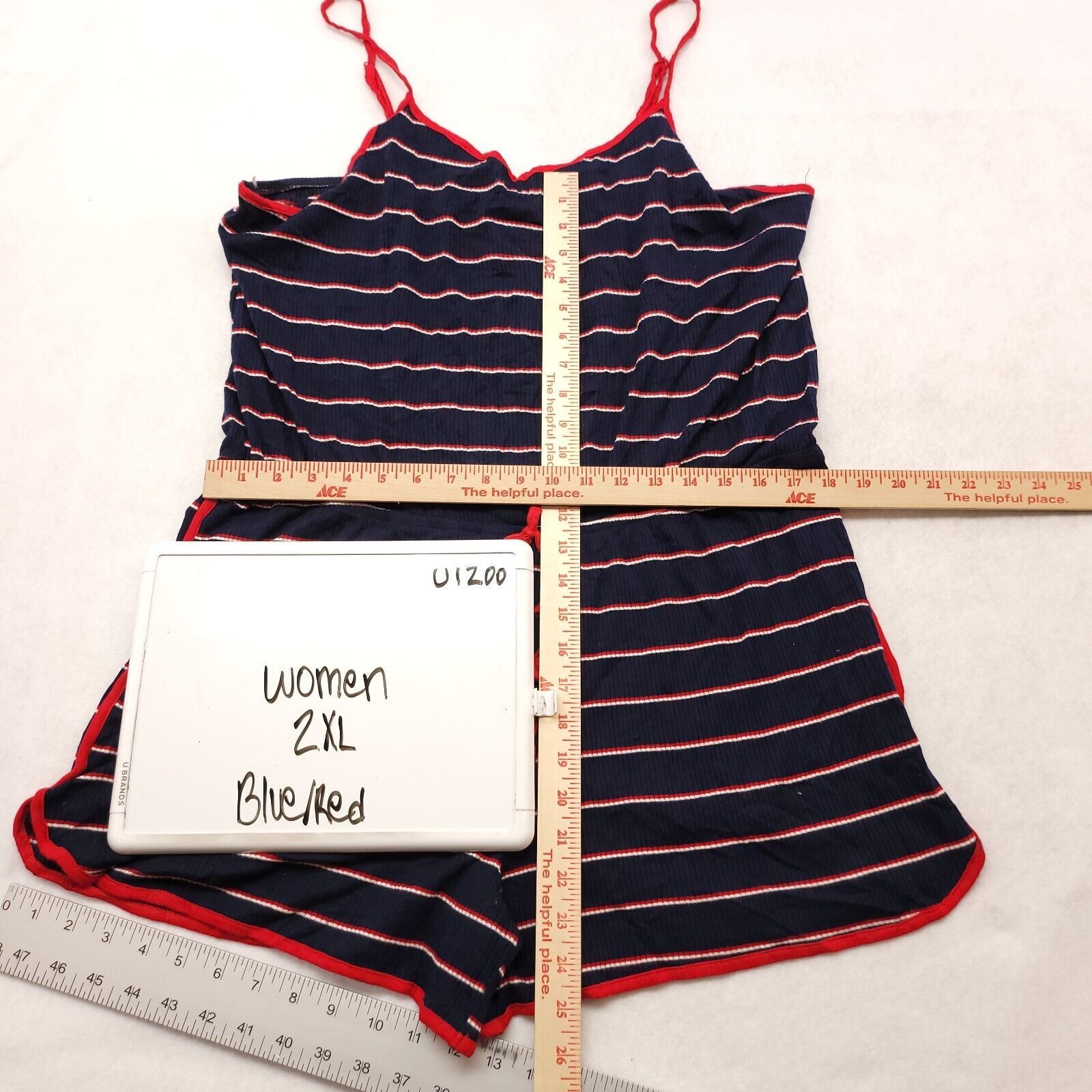 Mossimo Mossimo Casual Sleeveless One Piece Women Size 2XL Blue Red Size XXL / US 16-18 / IT 52-54 - 4 Thumbnail