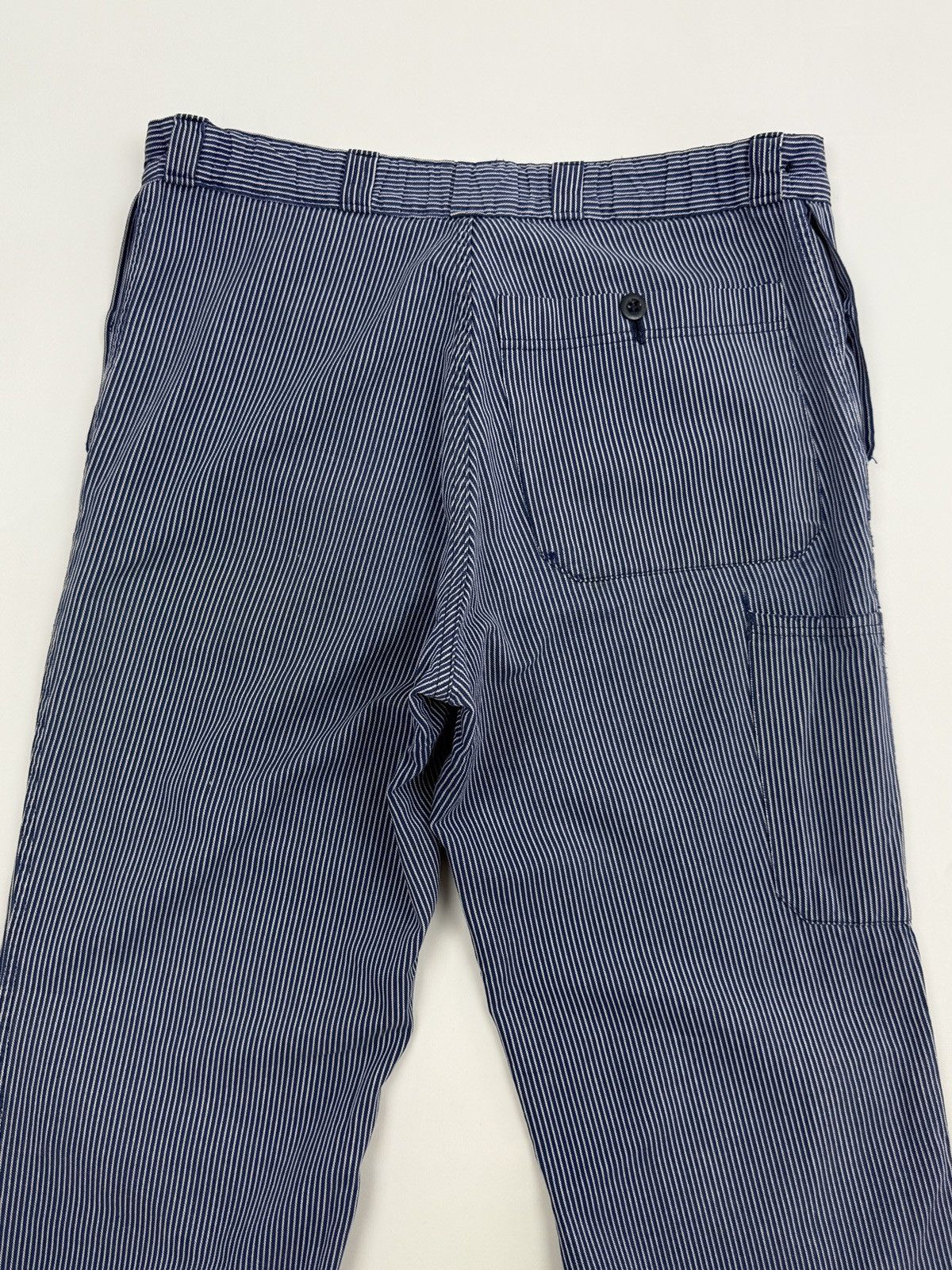 Vintage 1970’s Vintage Distressed Euro Hickory Stripe Work Pants Size US 34 / EU 50 - 9 Thumbnail