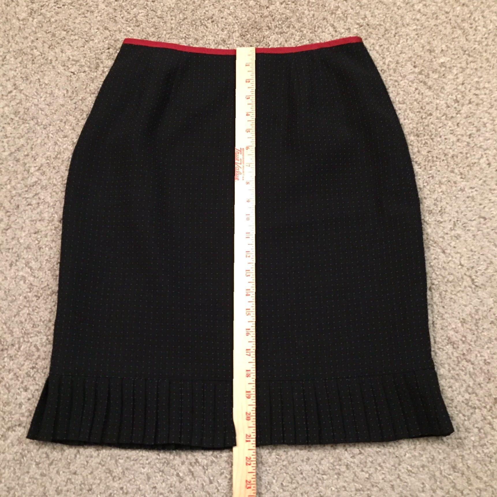 Kasper Kasper Skirt Petite 4P Black Polka Dot Knee Length High Waist Lined Pleated Women Size 27" / US 4 / IT 40 - 4 Thumbnail