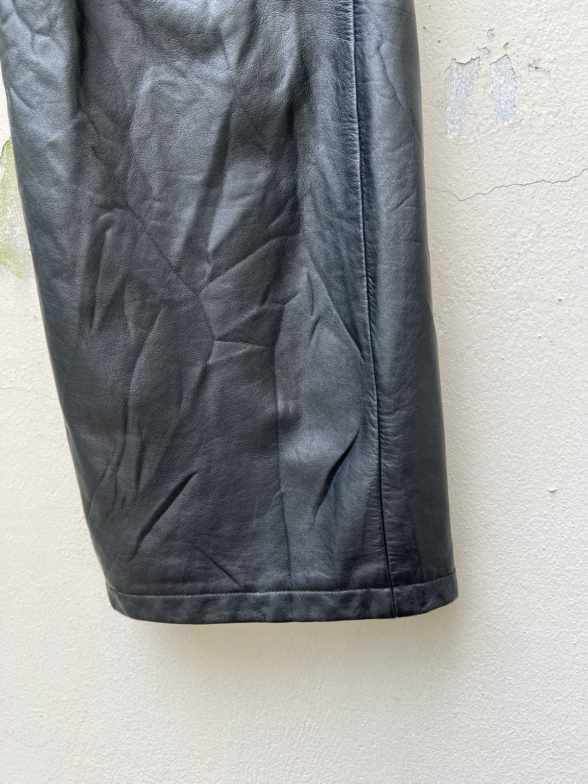 Leather Vintage Tete Homme Japan Patina Black Cowhide Leather Pant Size US 28 / EU 44 - 14 Thumbnail