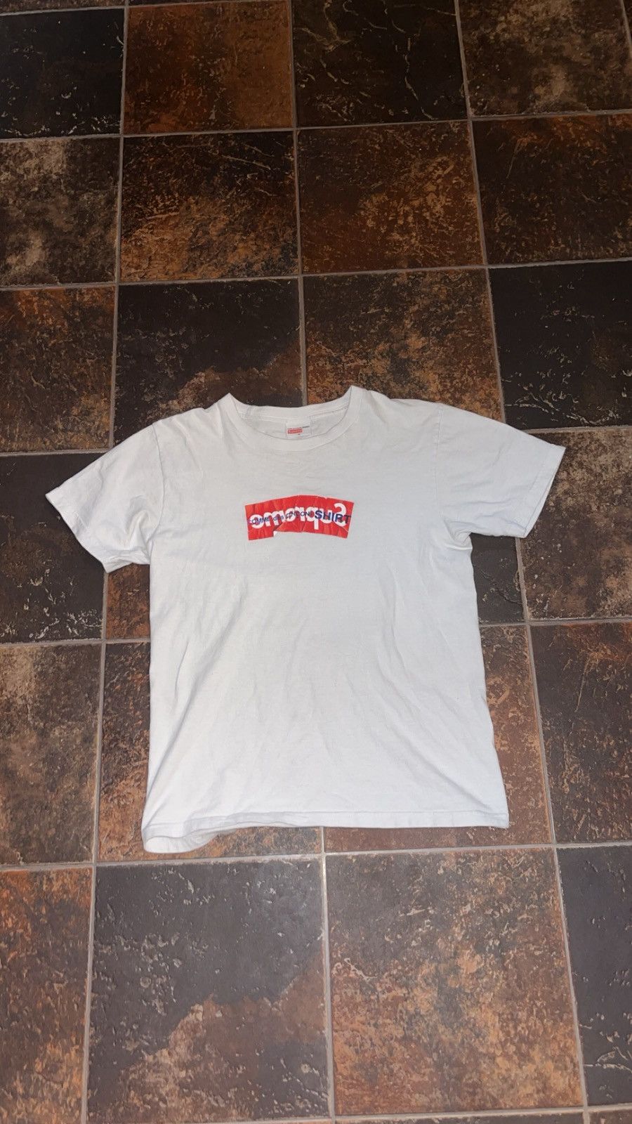 Supreme CDG Comme Des Garcons Box Logo T Shirt White