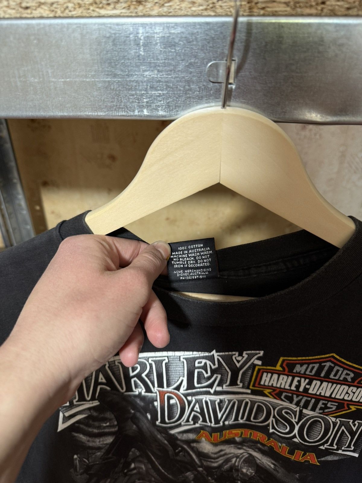 Harley Davidson × Vintage Vintage 90’s Harley Davidson No Worries Australia Bike Tee Size US L / EU 52-54 / 3 - 5 Thumbnail