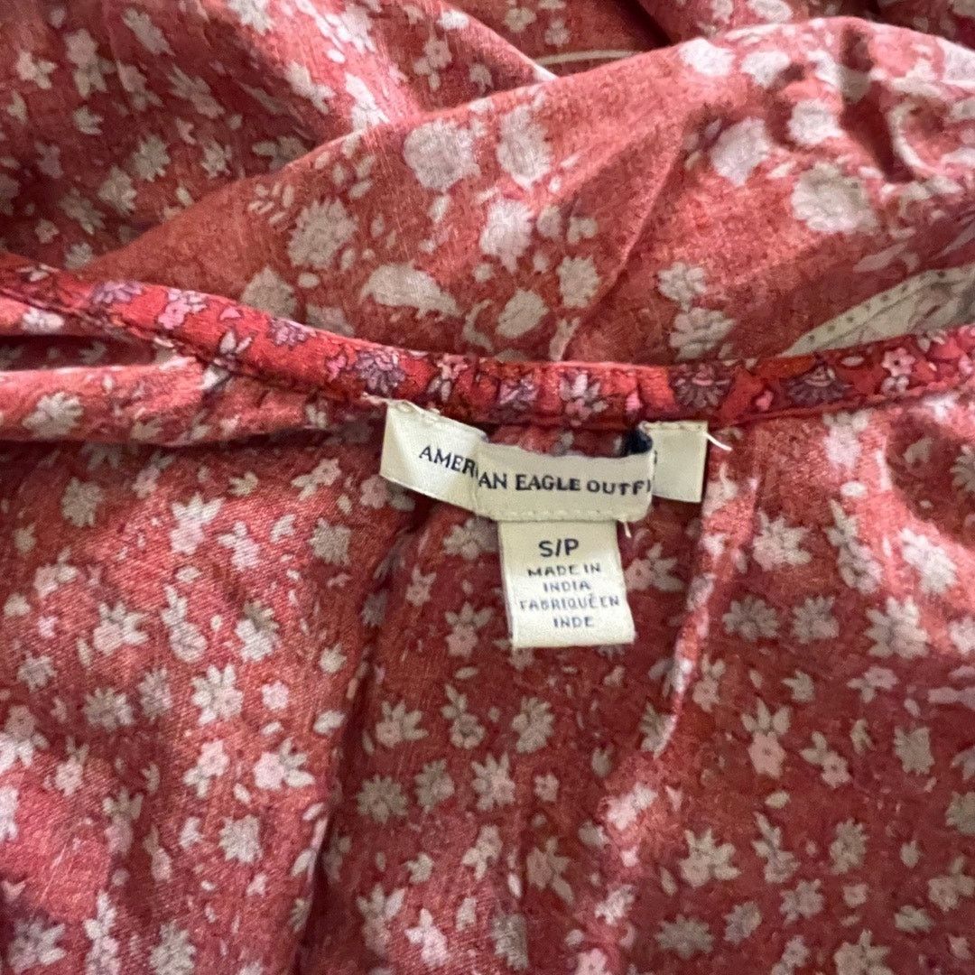 American Eagle Outfitters Red Print Slip Mini Dress Size S/P Y2k Sundress Boho Chic Size S / US 4 / IT 40 - 4 Thumbnail