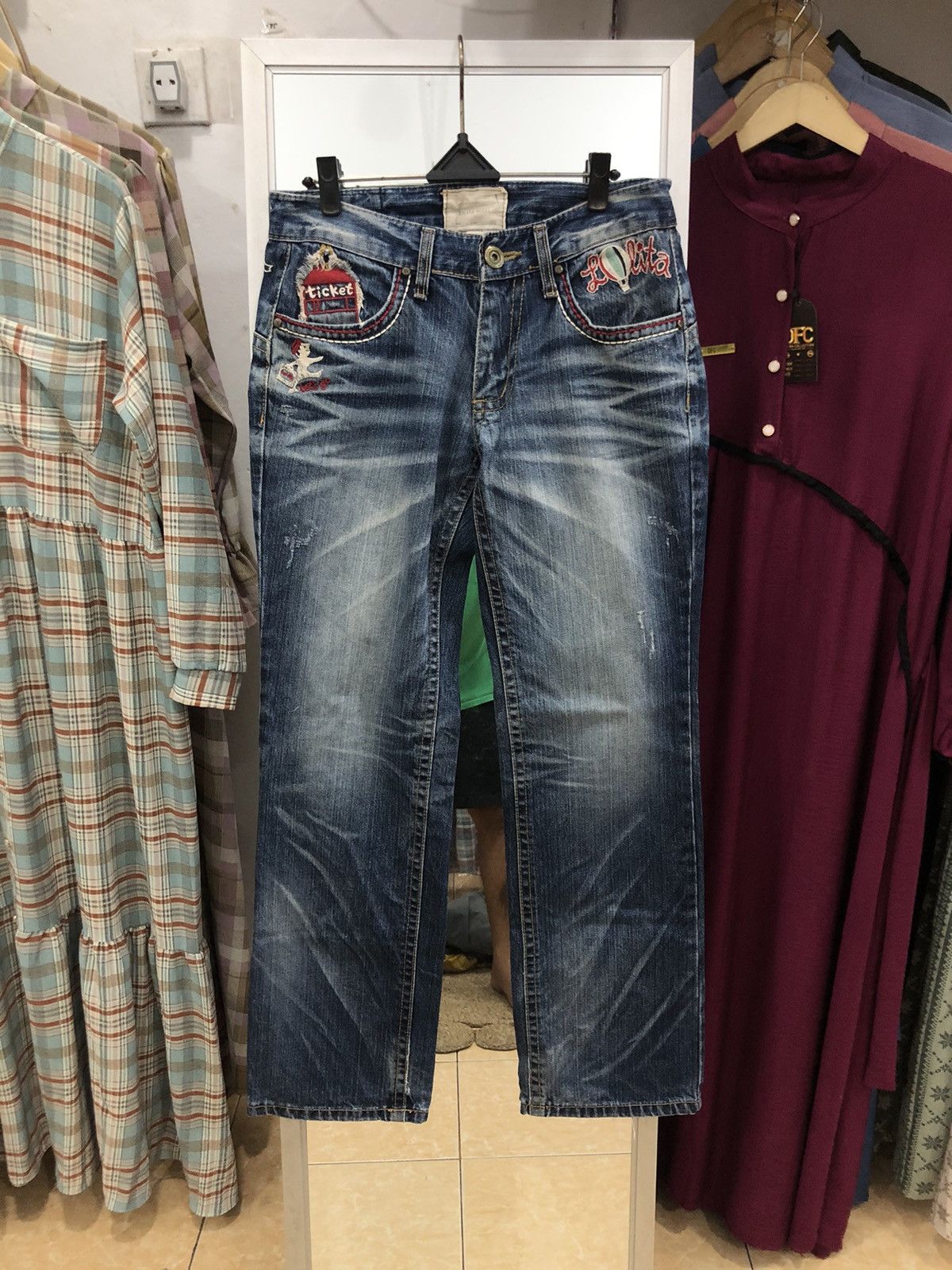 14th Addiction A travel Story from Lolita x Yoshimoto nara Denim pants Size US 31 - 3 Thumbnail