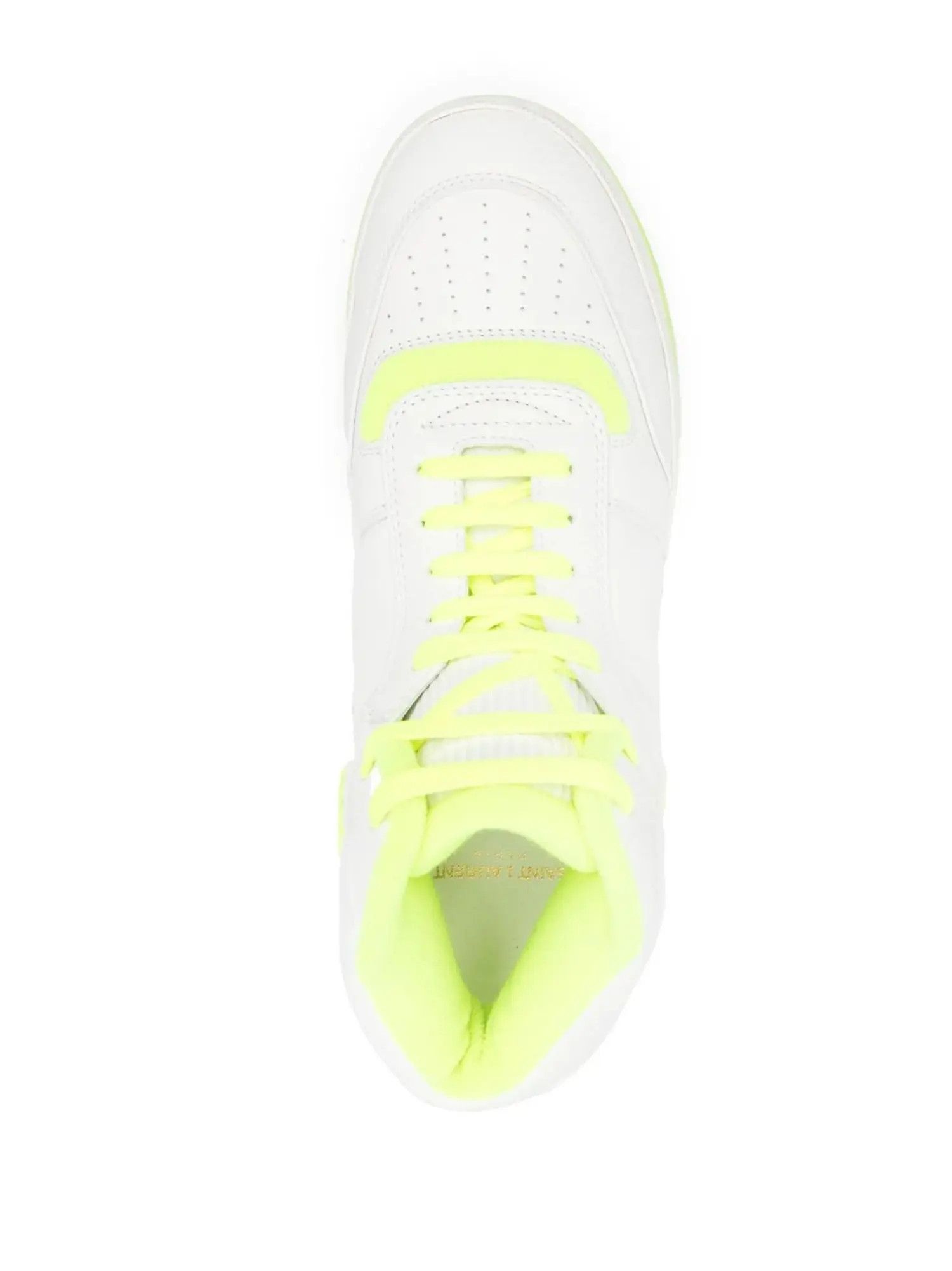 Saint Laurent Paris o1s1wg111024 SL/80 Mid-Top Sneakers Smooth Grained White Size US 9.5 / IT 39.5 - 4 Thumbnail