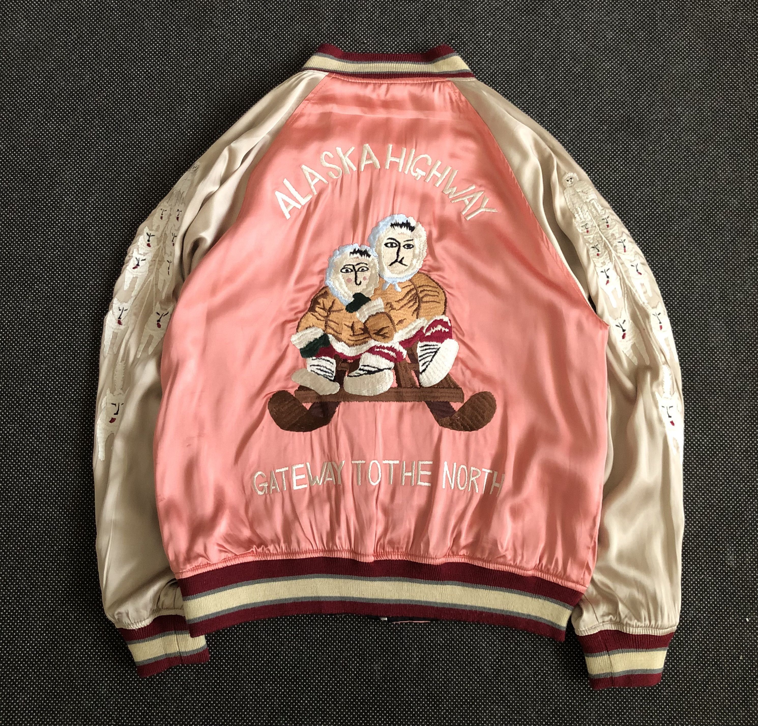Japanese Brand RARE🔥HOUSTON JAPAN ALASKA MOTIVES REVERSIBLE SUKAJAN JACKET Size US M / EU 48-50 / 2 - 4 Thumbnail